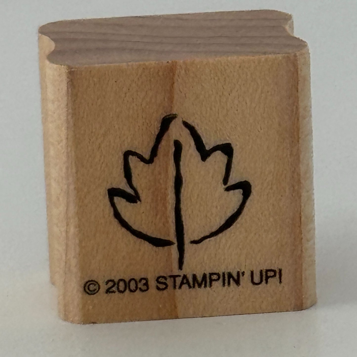 Stampin Up Rubber Stamp Maple Leaf Fall Card Making Nature Outdoors Wood Mounted