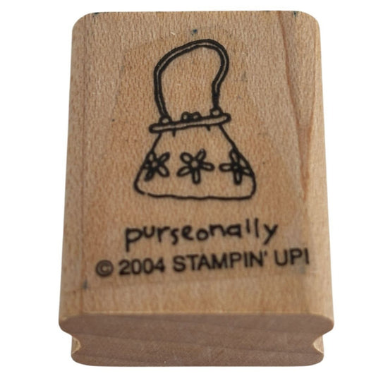 Stampin Up Rubber Stamp Purseonally Purse Pun Personally Card Making Words Craft