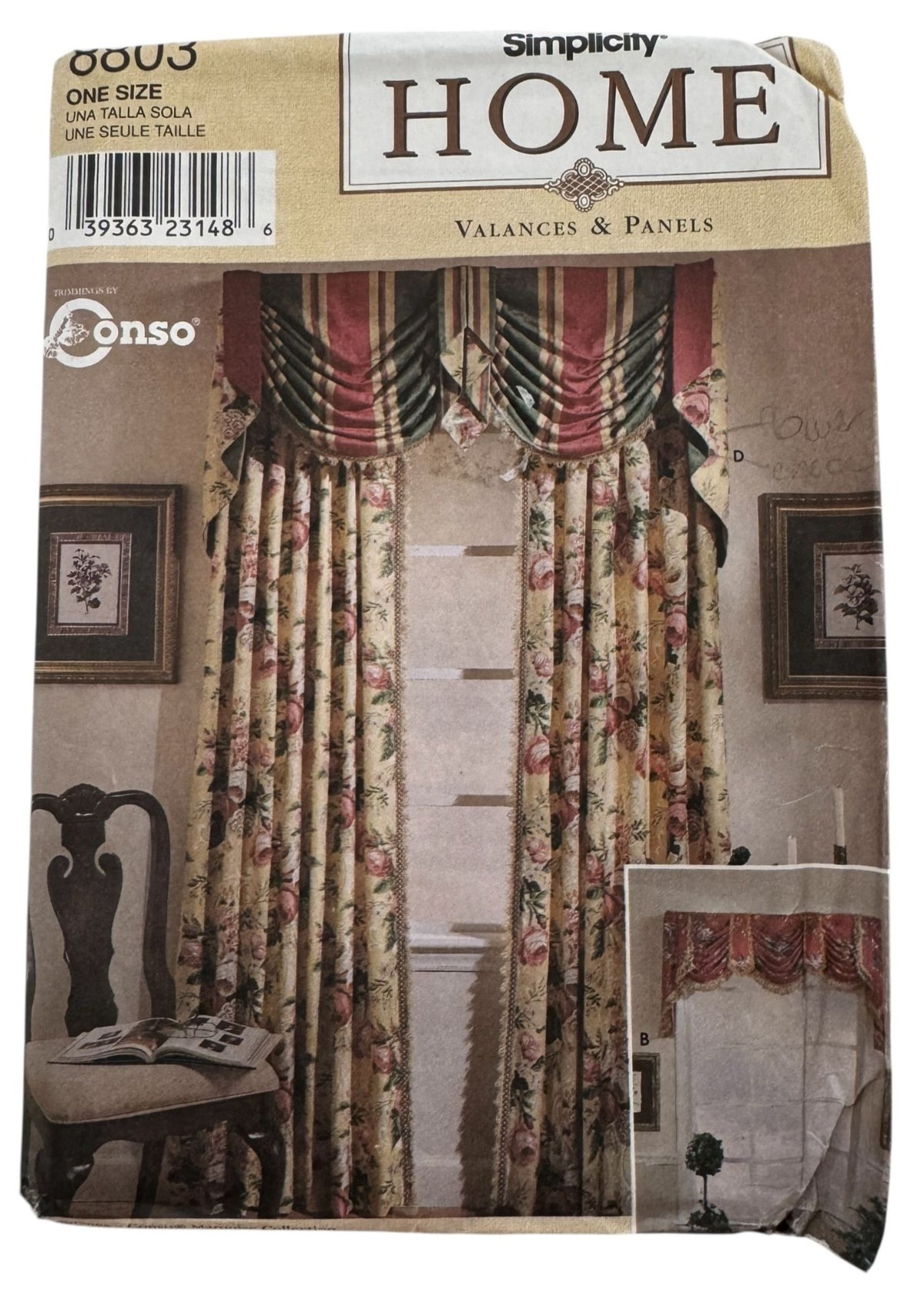 Simplicity Sewing Pattern 8803 Window Curtain Panels Valances Home Decor Uncut