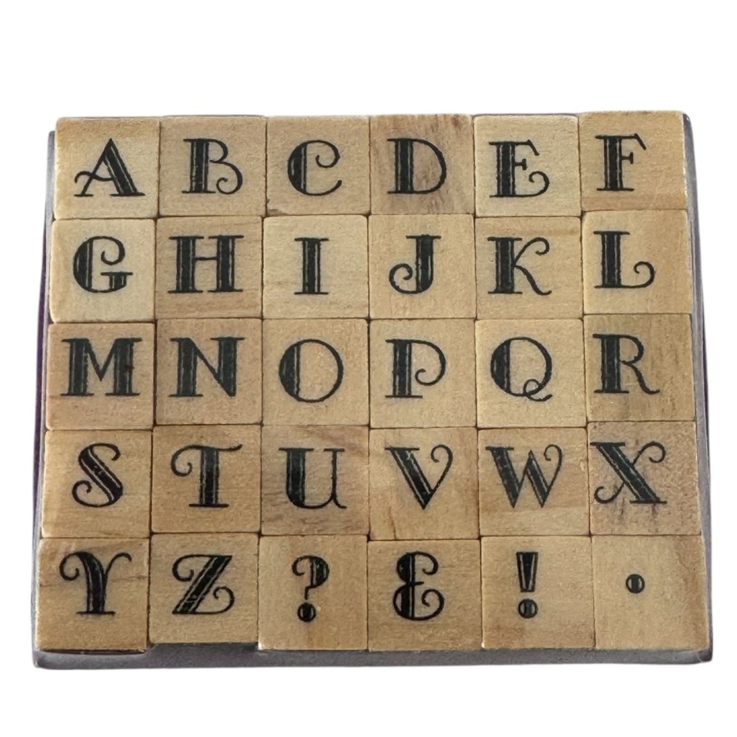 Studio G Rubber Stamp Set Alphabet Tiny Letters Symbols Capital Letters Ornate