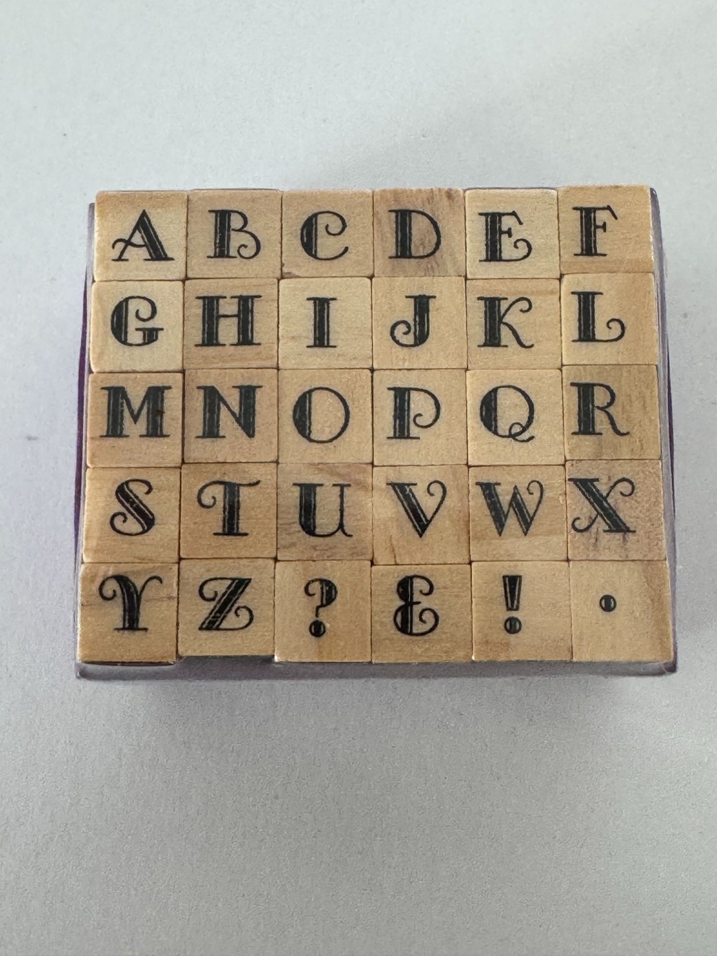 Studio G Rubber Stamp Set Alphabet Tiny Letters Symbols Capital Letters Ornate