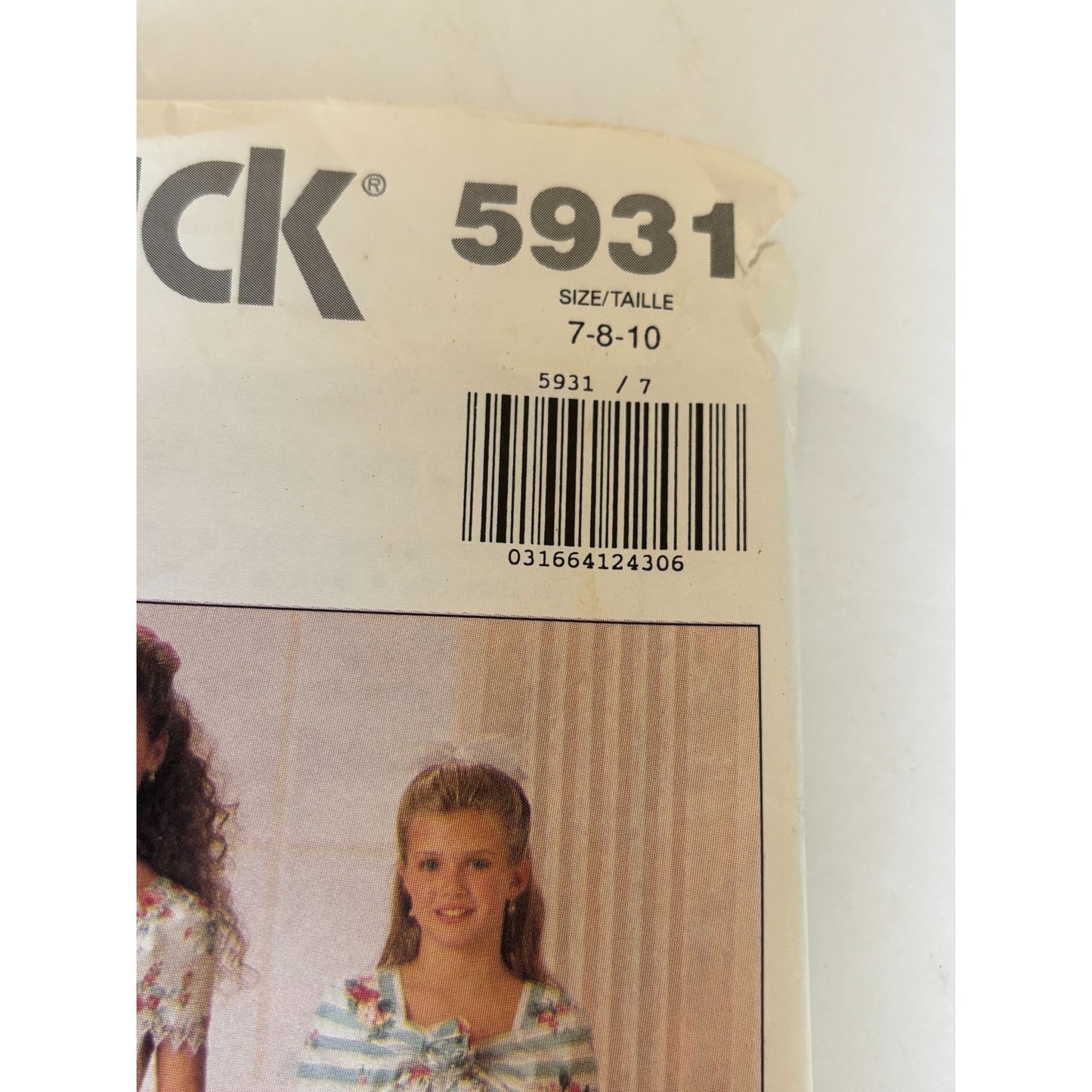 Butterick Sewing Pattern 5931 Flower Girls Dress Easter Church Wedding 7 8 10 UC