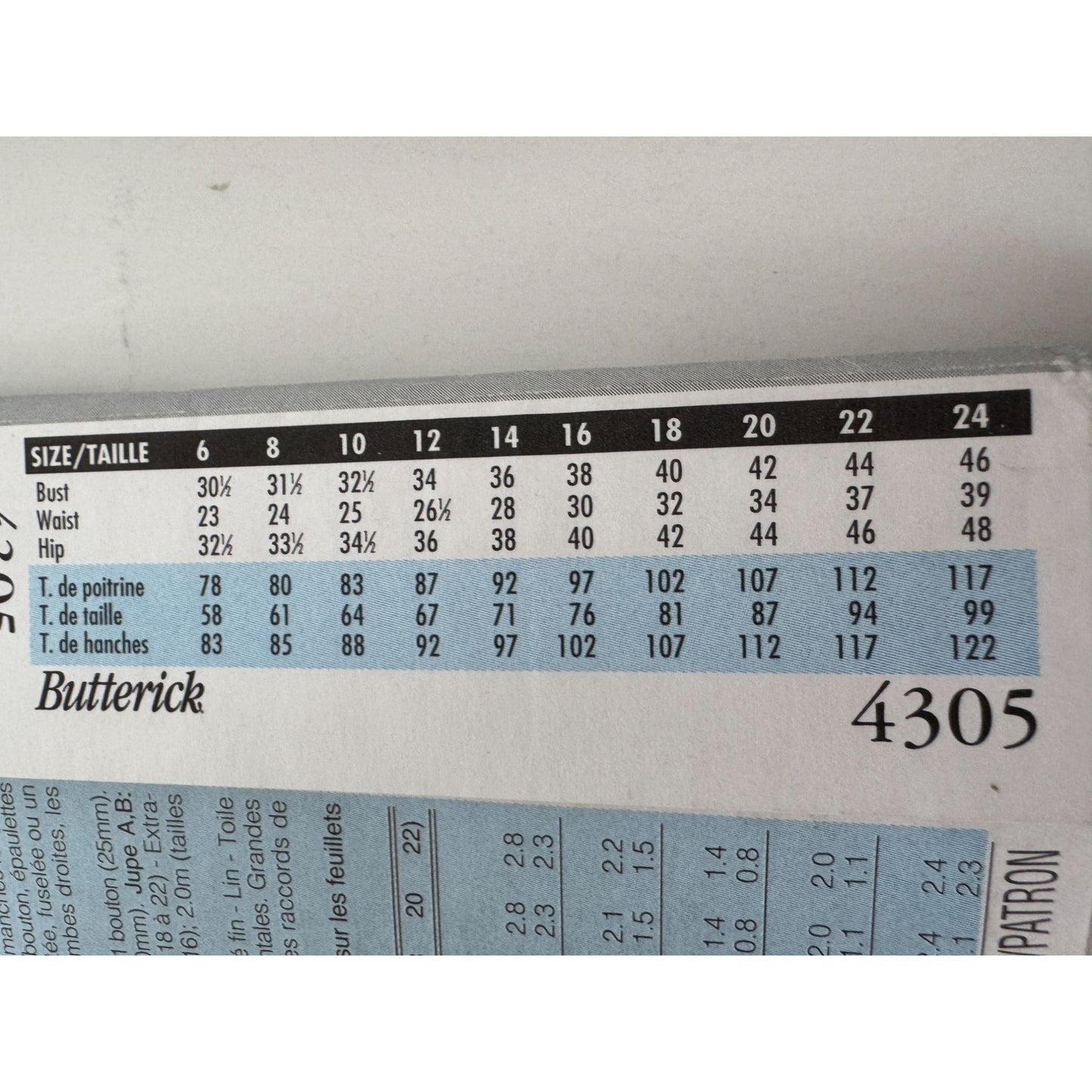 Butterick Sewing Pattern 4305  Jacket Top Skirt Pants 12 14 16 Classics 1990s UC