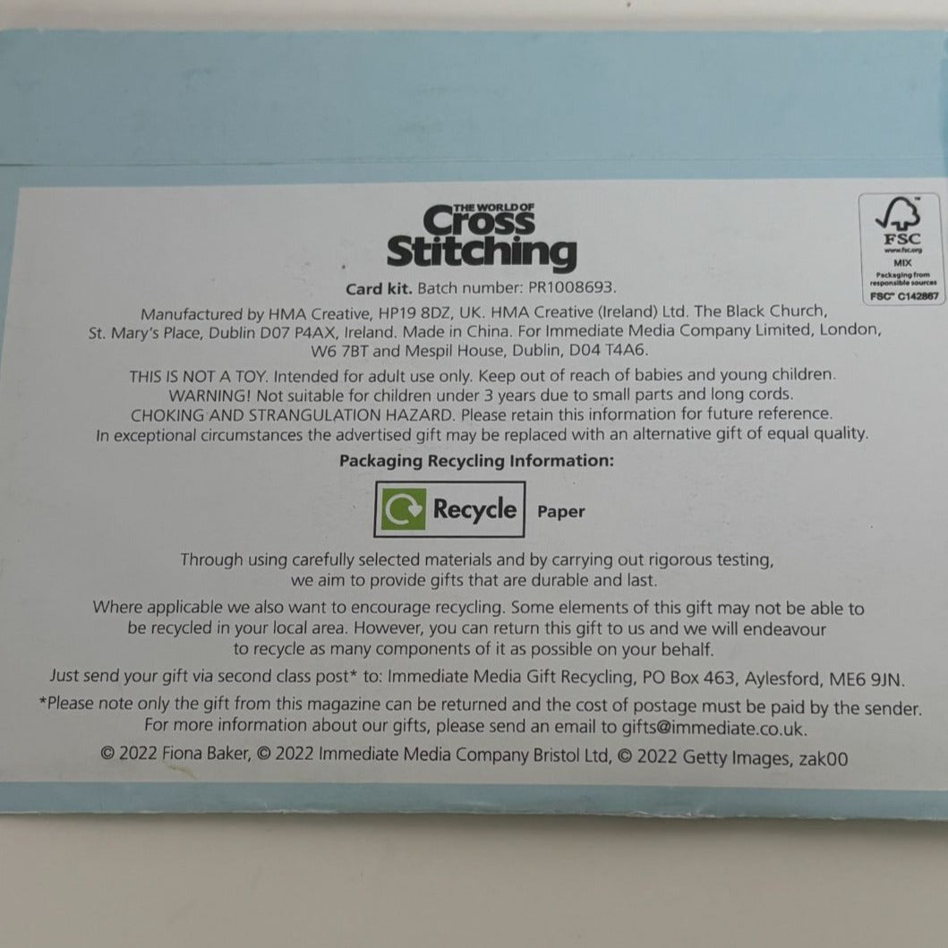 The World of Cross Stitching Cross Stitch Greeting Card Kit Shine Rainbow Bright