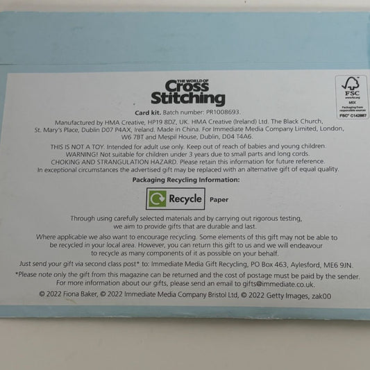 The World of Cross Stitching Cross Stitch Greeting Card Kit Shine Rainbow Bright