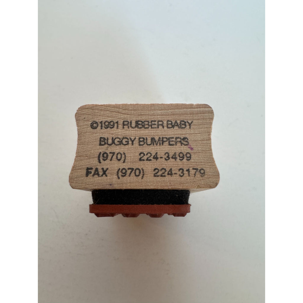 Rubber Baby Buggy Bumpers Stamp You Can Never Be Too Rich Too Thin Funny Humor