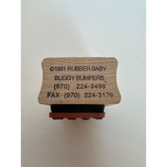 Rubber Baby Buggy Bumpers Stamp You Can Never Be Too Rich Too Thin Funny Humor