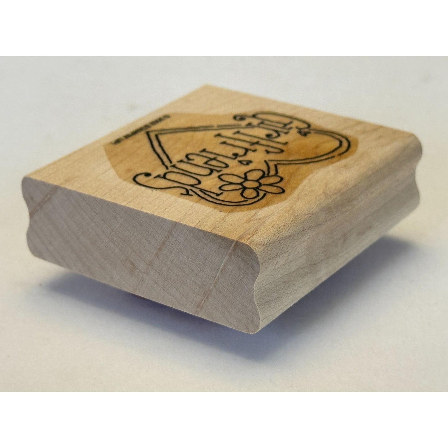 Stampin Up Rubber Stamp Girlfriends in Heart Card Making Words Friendship Friend