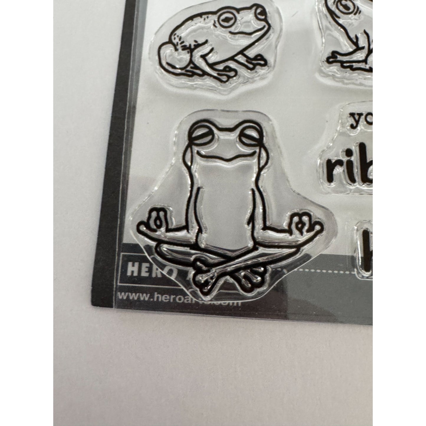 Hero Arts Clear Stamp Set Hoppy Day Frog Funny Pun Toadally Birthday Card Making