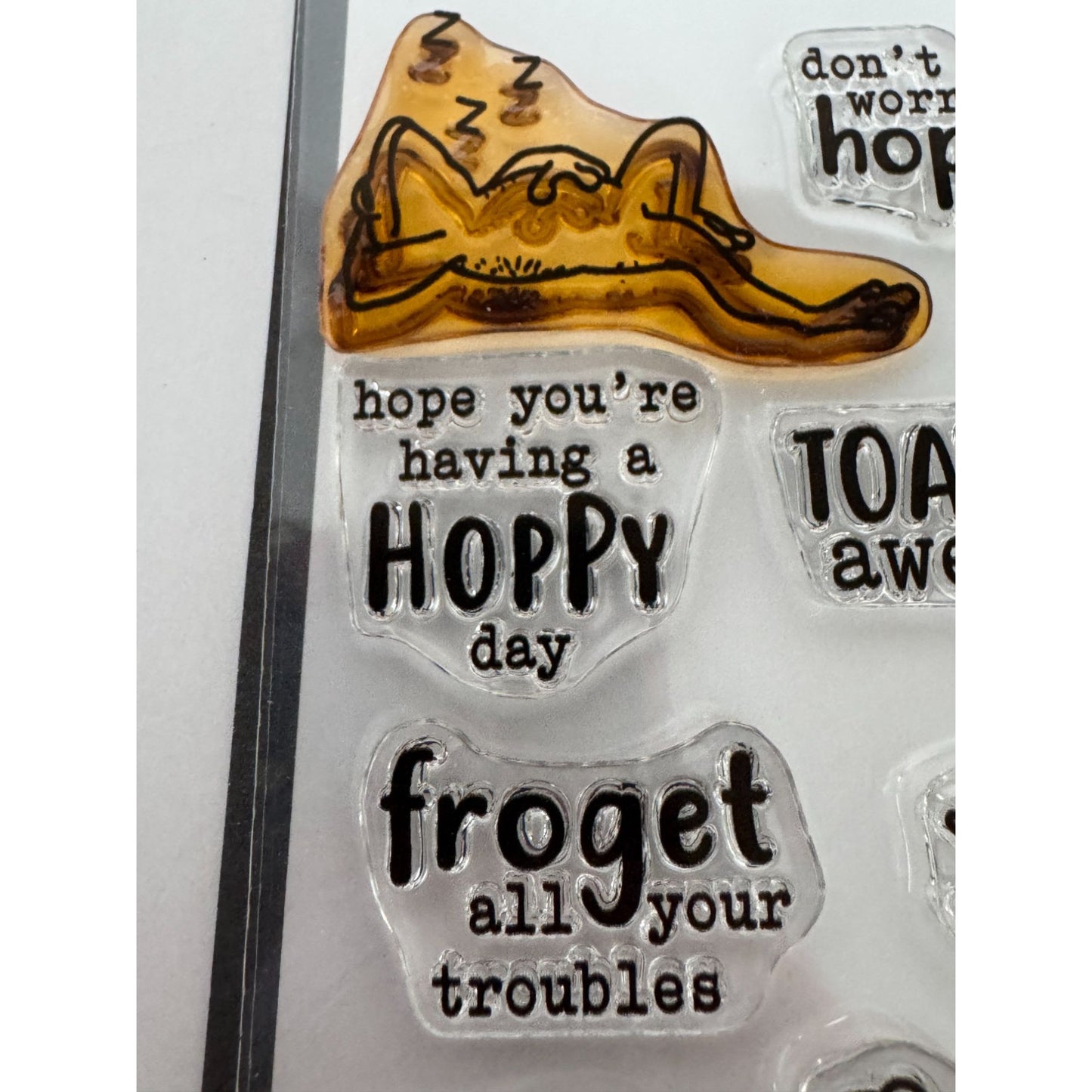 Hero Arts Clear Stamp Set Hoppy Day Frog Funny Pun Toadally Birthday Card Making