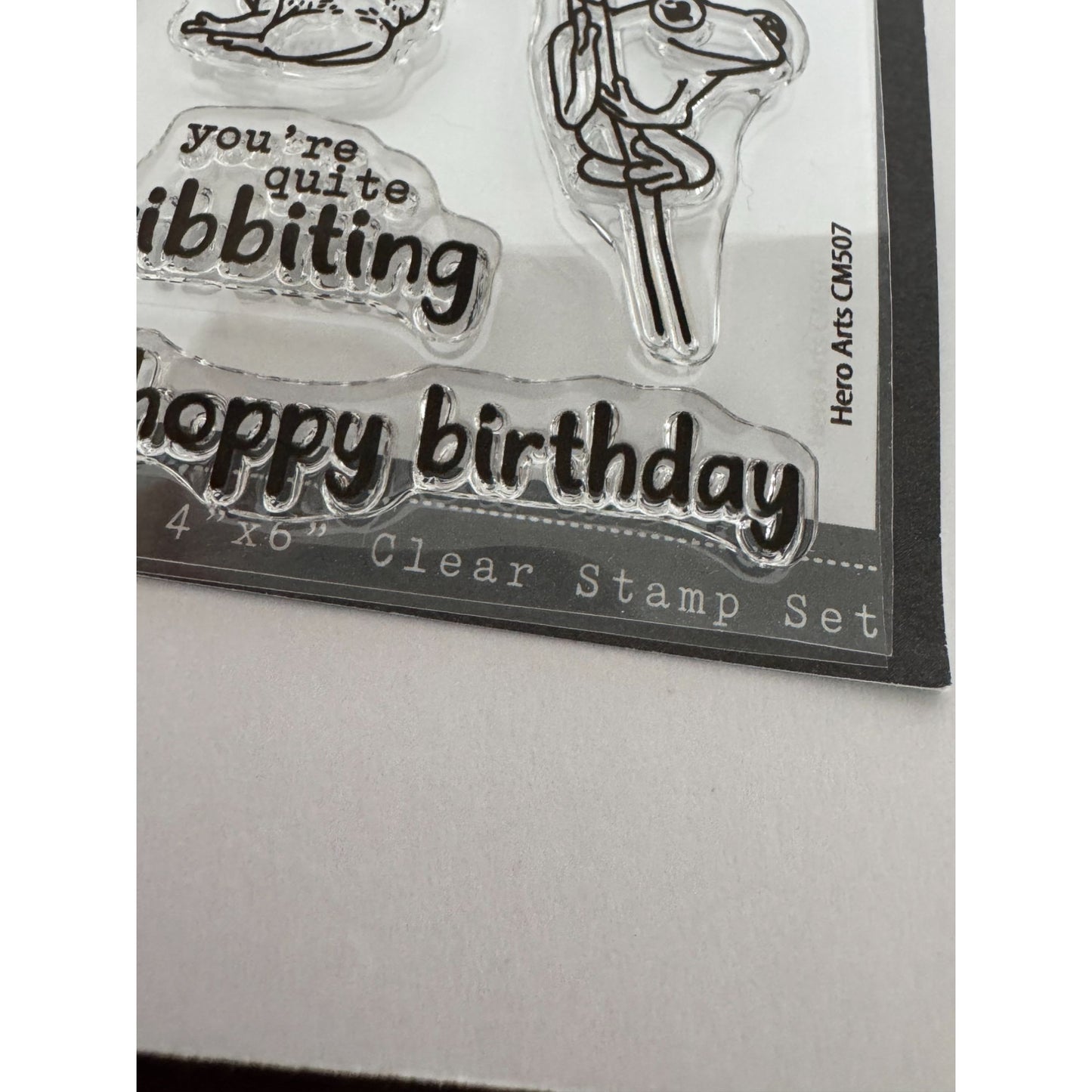 Hero Arts Clear Stamp Set Hoppy Day Frog Funny Pun Toadally Birthday Card Making