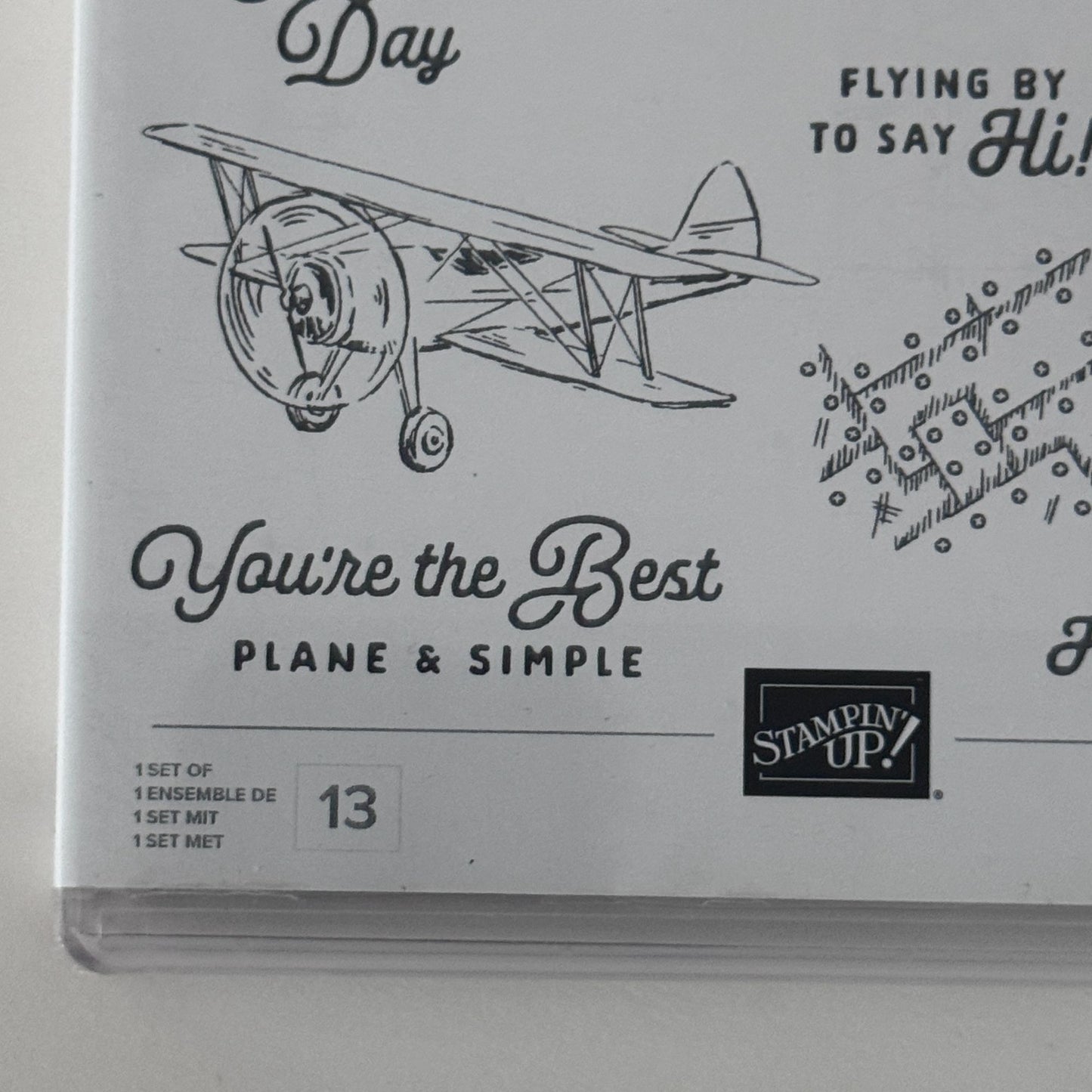 Stampin Up Adventurous Sky Cling Stamp Set Airplane Father's Day Card Making Pun