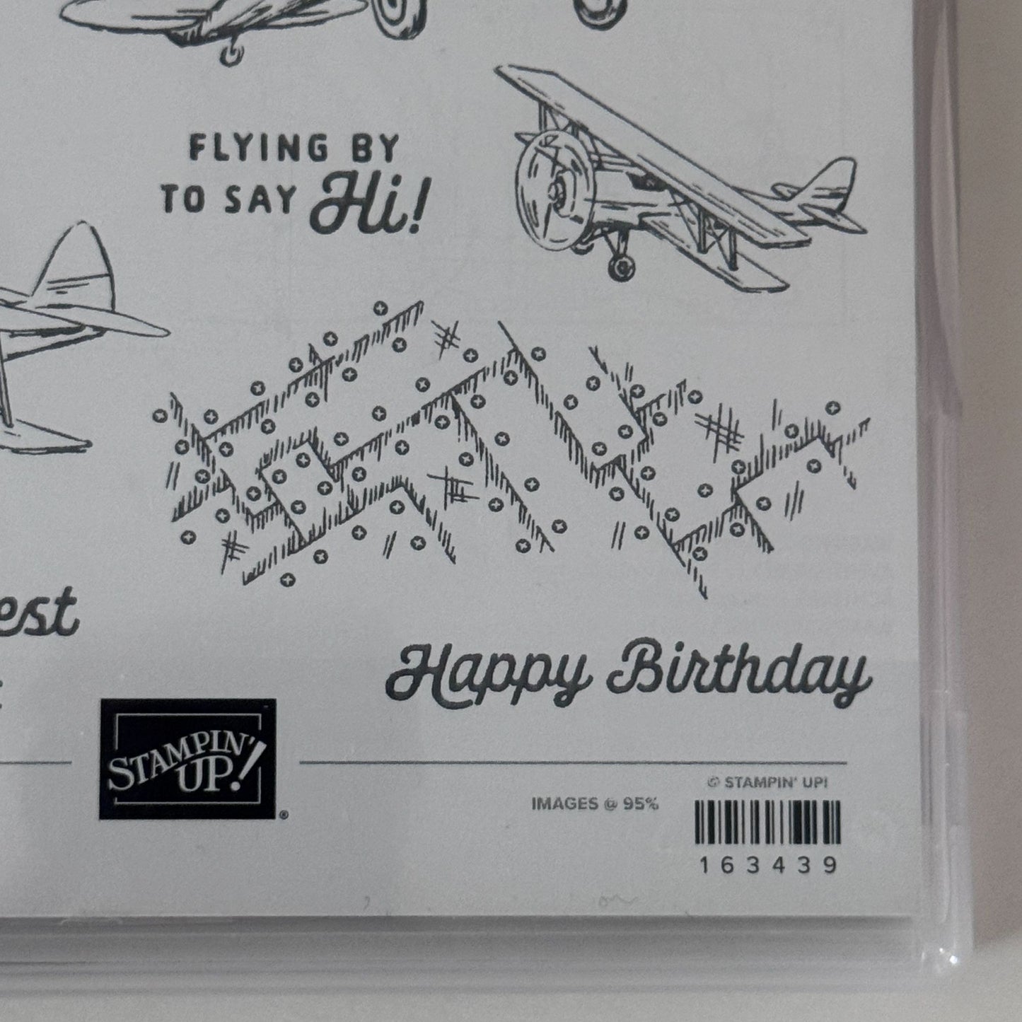 Stampin Up Adventurous Sky Cling Stamp Set Airplane Father's Day Card Making Pun