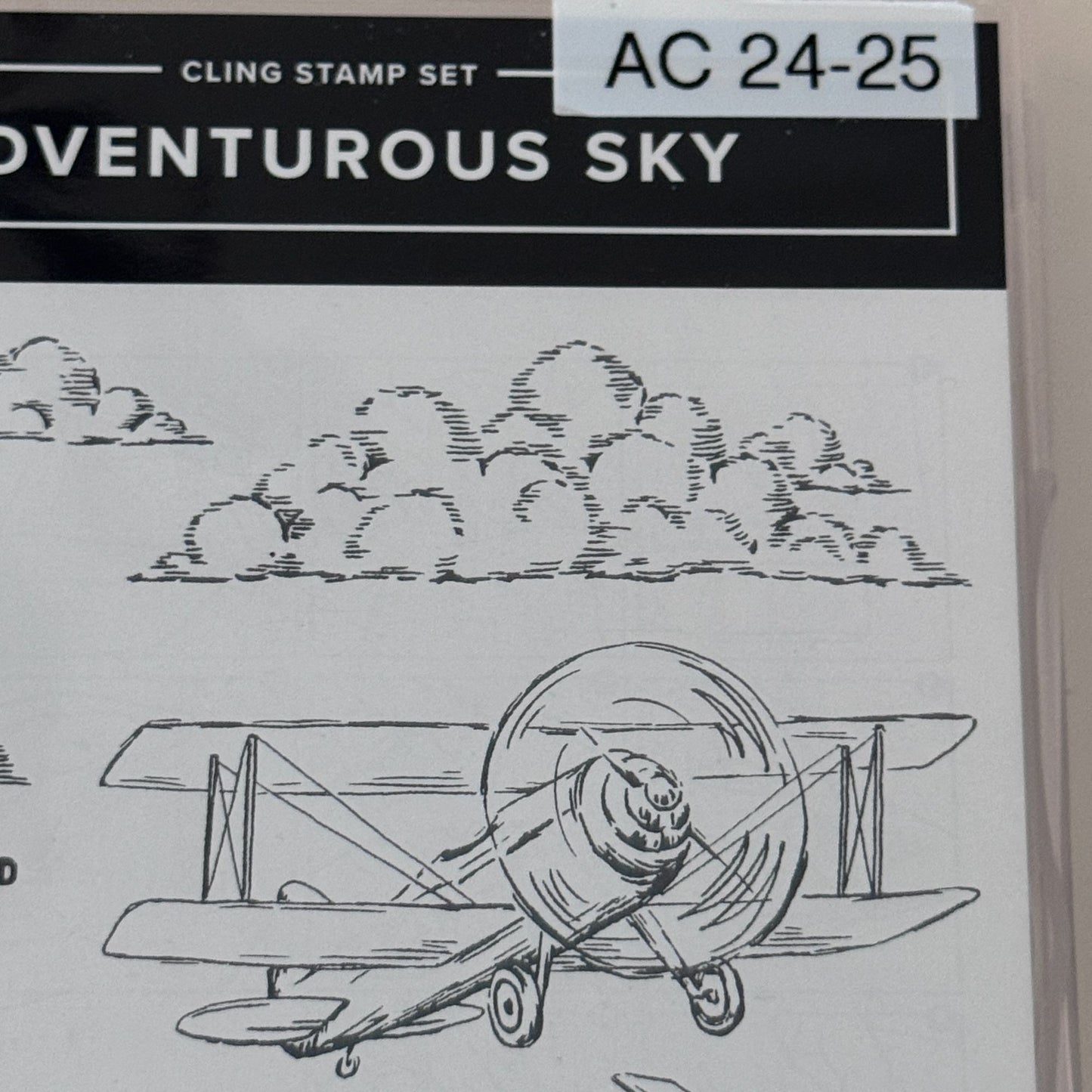 Stampin Up Adventurous Sky Cling Stamp Set Airplane Father's Day Card Making Pun