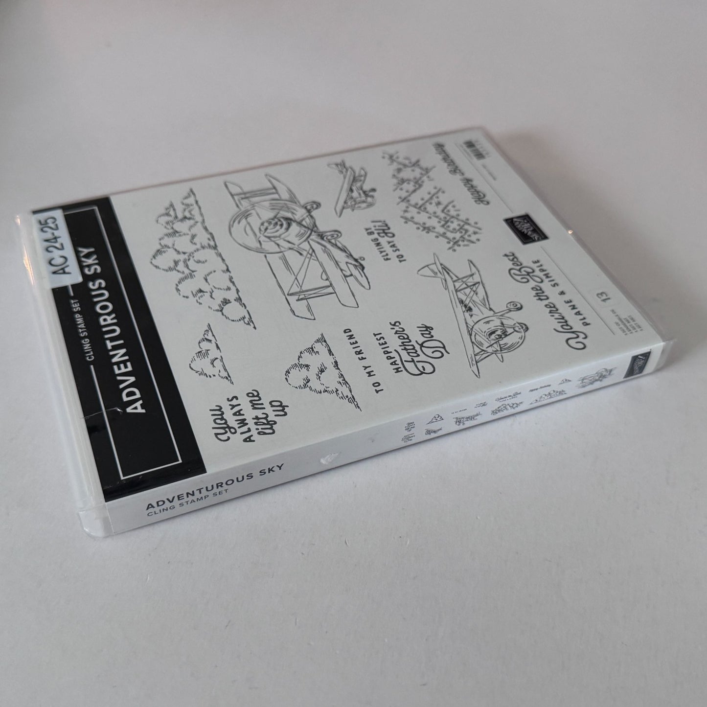 Stampin Up Adventurous Sky Cling Stamp Set Airplane Father's Day Card Making Pun