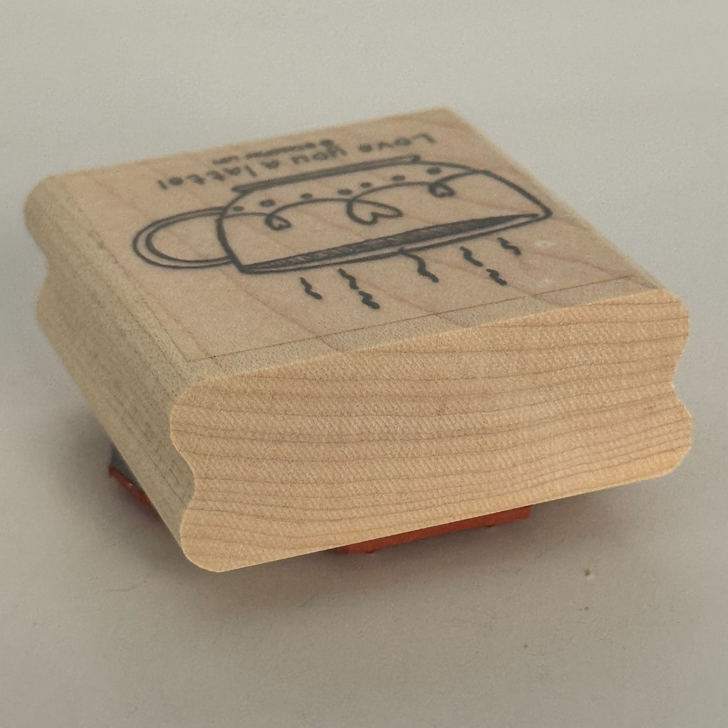 Stampin Up Rubber Stamp Pun Love You a Latte Coffee Drink Pun Card Making Words