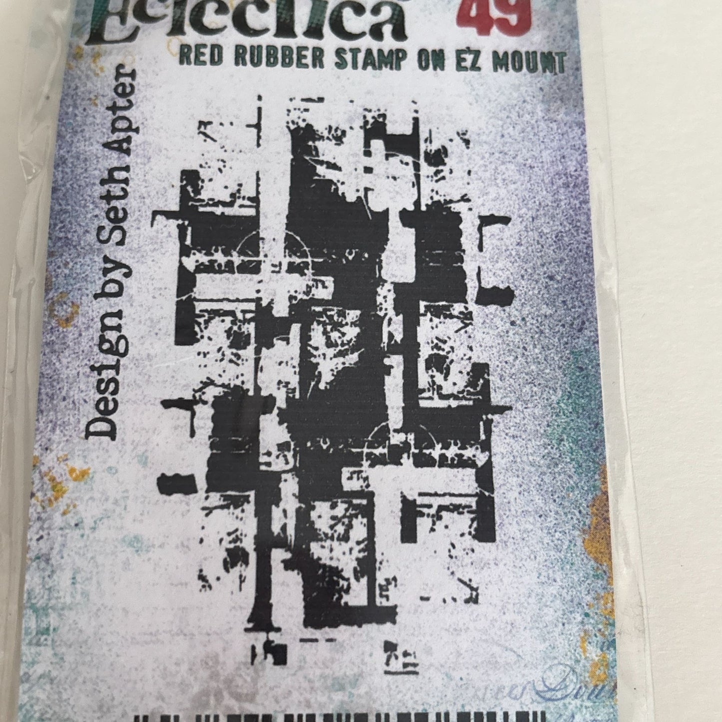 PaperArtsy Eclectica Rubber Stamp Abstract Grunge Industrial Mixed Media Art Journal Texture EM49