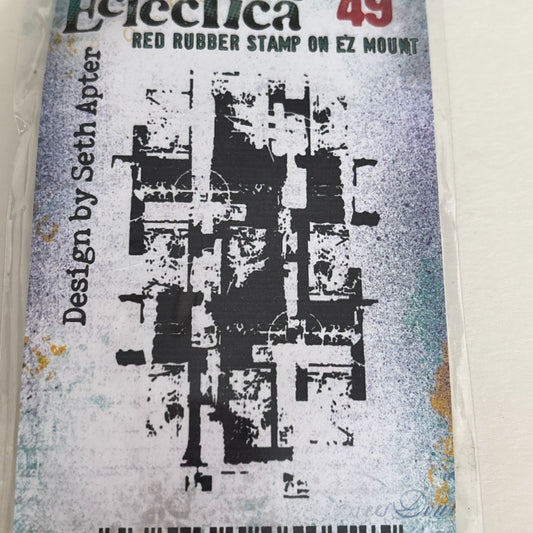 PaperArtsy Eclectica Rubber Stamp Abstract Grunge Industrial Mixed Media Art Journal Texture EM49