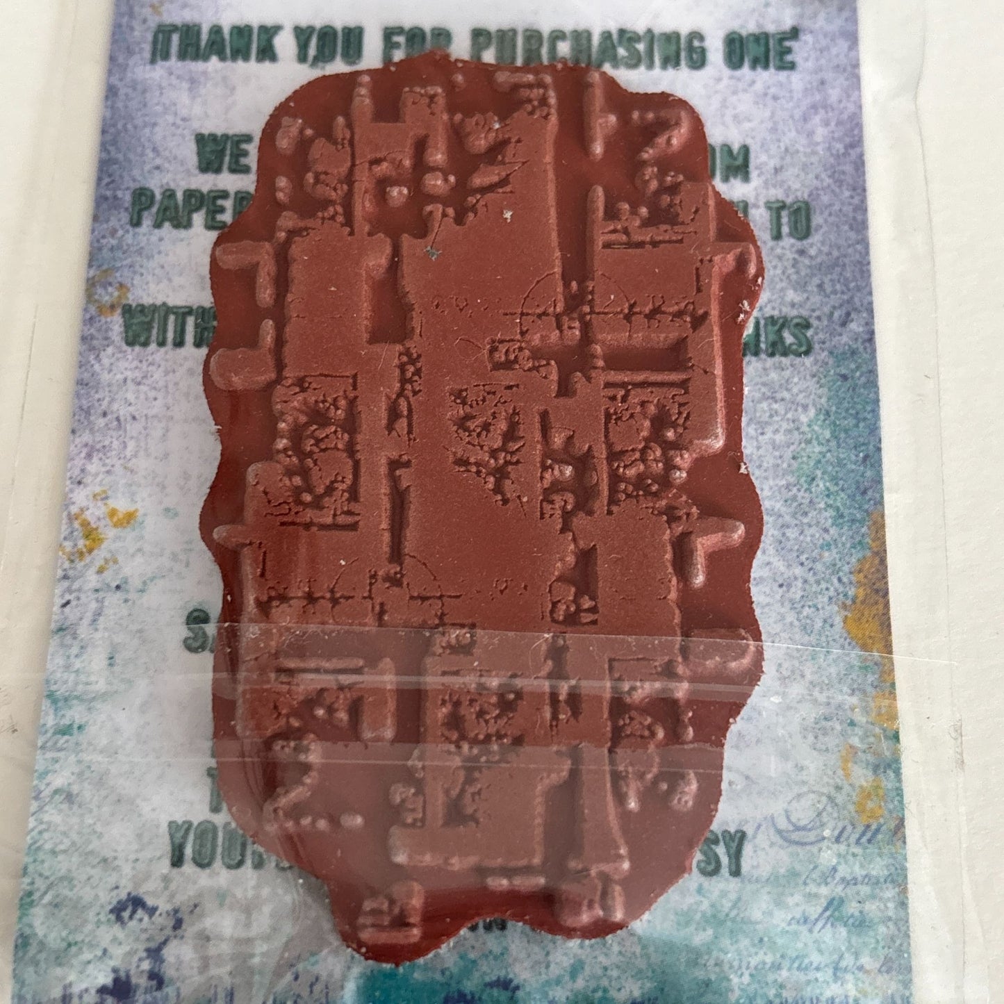 PaperArtsy Eclectica Rubber Stamp Abstract Grunge Industrial Mixed Media Art Journal Texture EM49