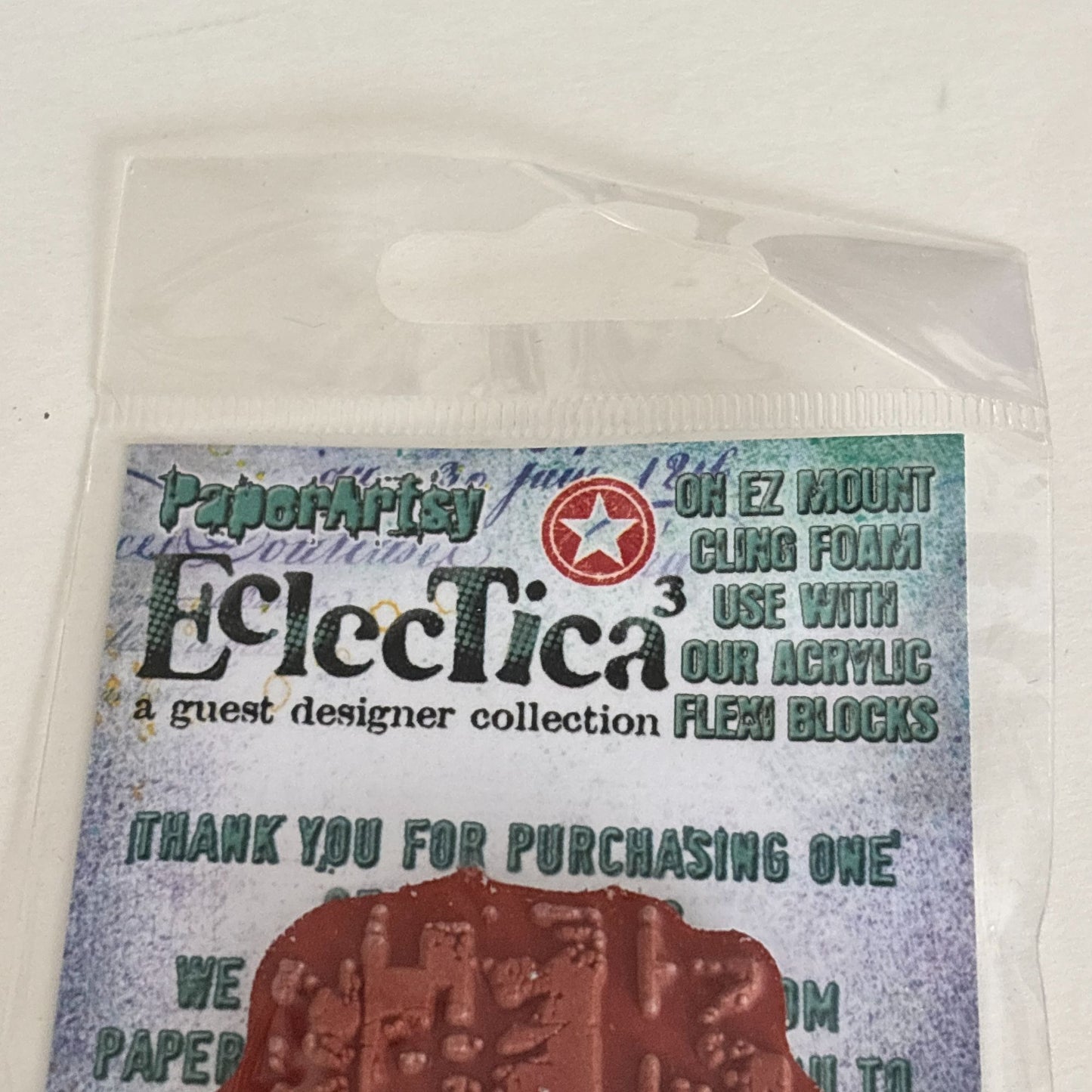 PaperArtsy Eclectica Rubber Stamp Abstract Grunge Industrial Mixed Media Art Journal Texture EM49