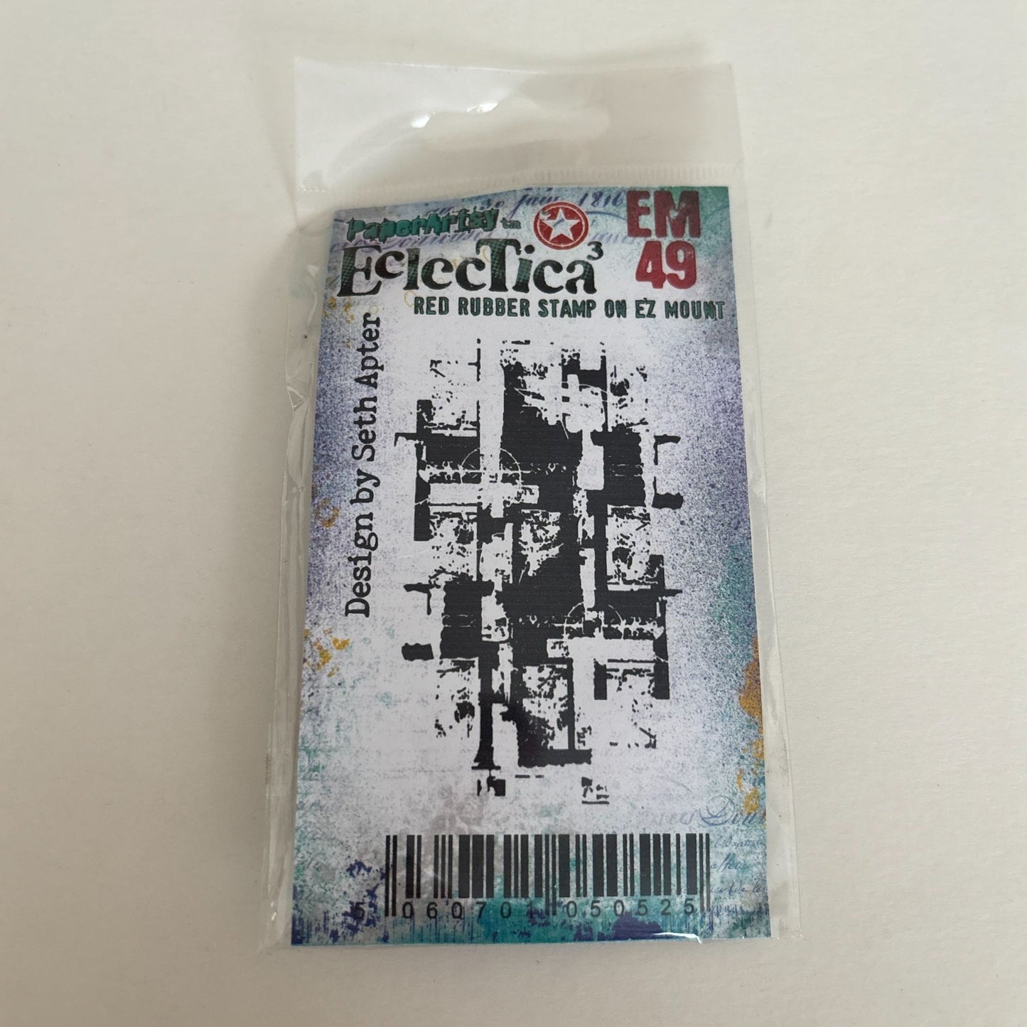 PaperArtsy Eclectica Rubber Stamp Abstract Grunge Industrial Mixed Media Art Journal Texture EM49
