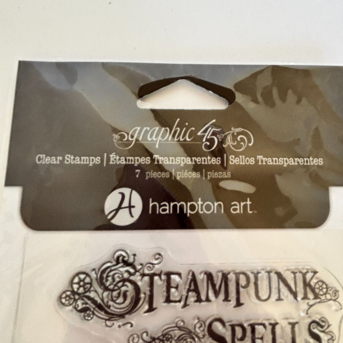 Hampton Art Steampunk Spells Clear Stamps Set Halloween Bat Witch Potion Clock Party Invitation