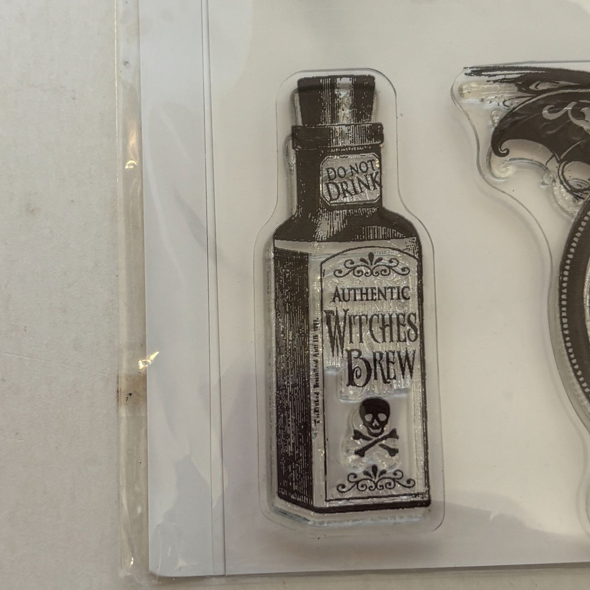 Hampton Art Steampunk Spells Clear Stamps Set Halloween Bat Witch Potion Clock Party Invitation