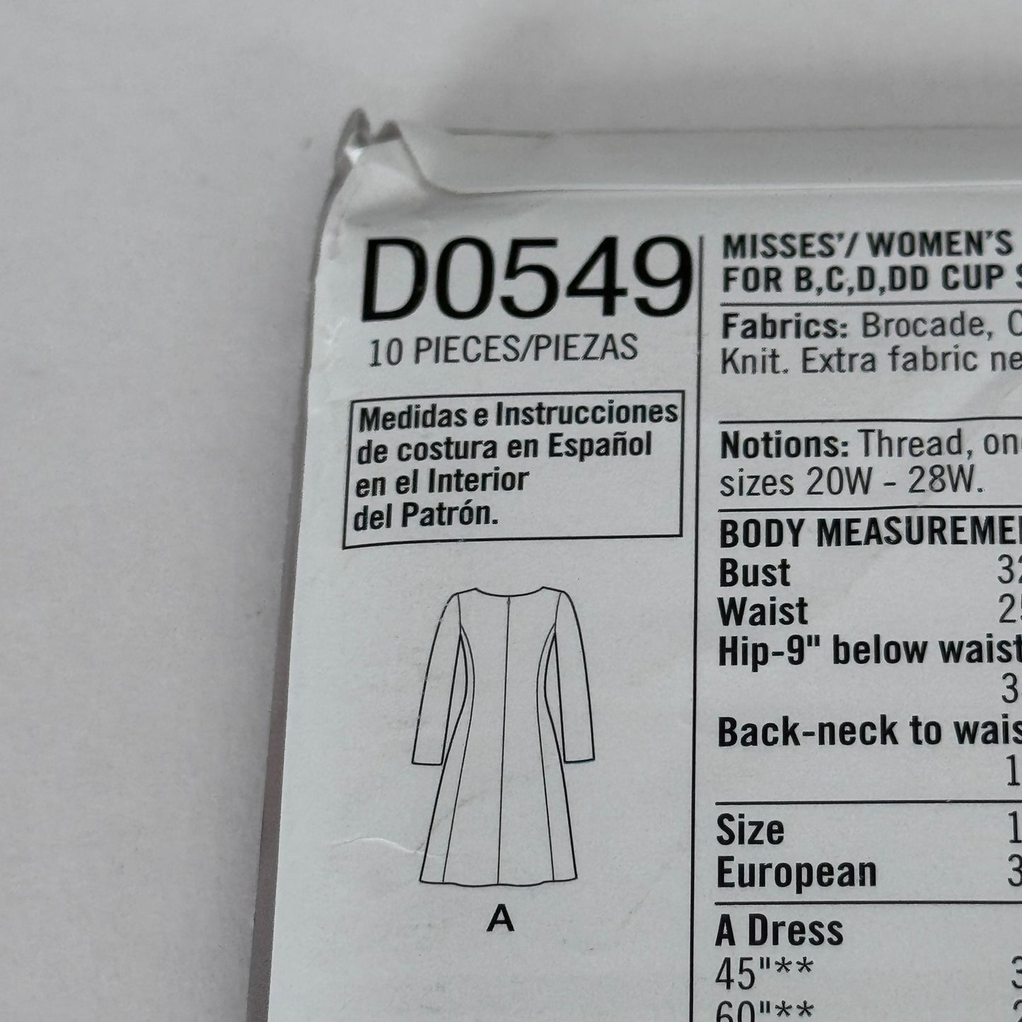 Simplicity Sewing Pattern D0549 Amazing Fit Dress Modern Tailored Pockets Slim Curvy 10-18 Uncut