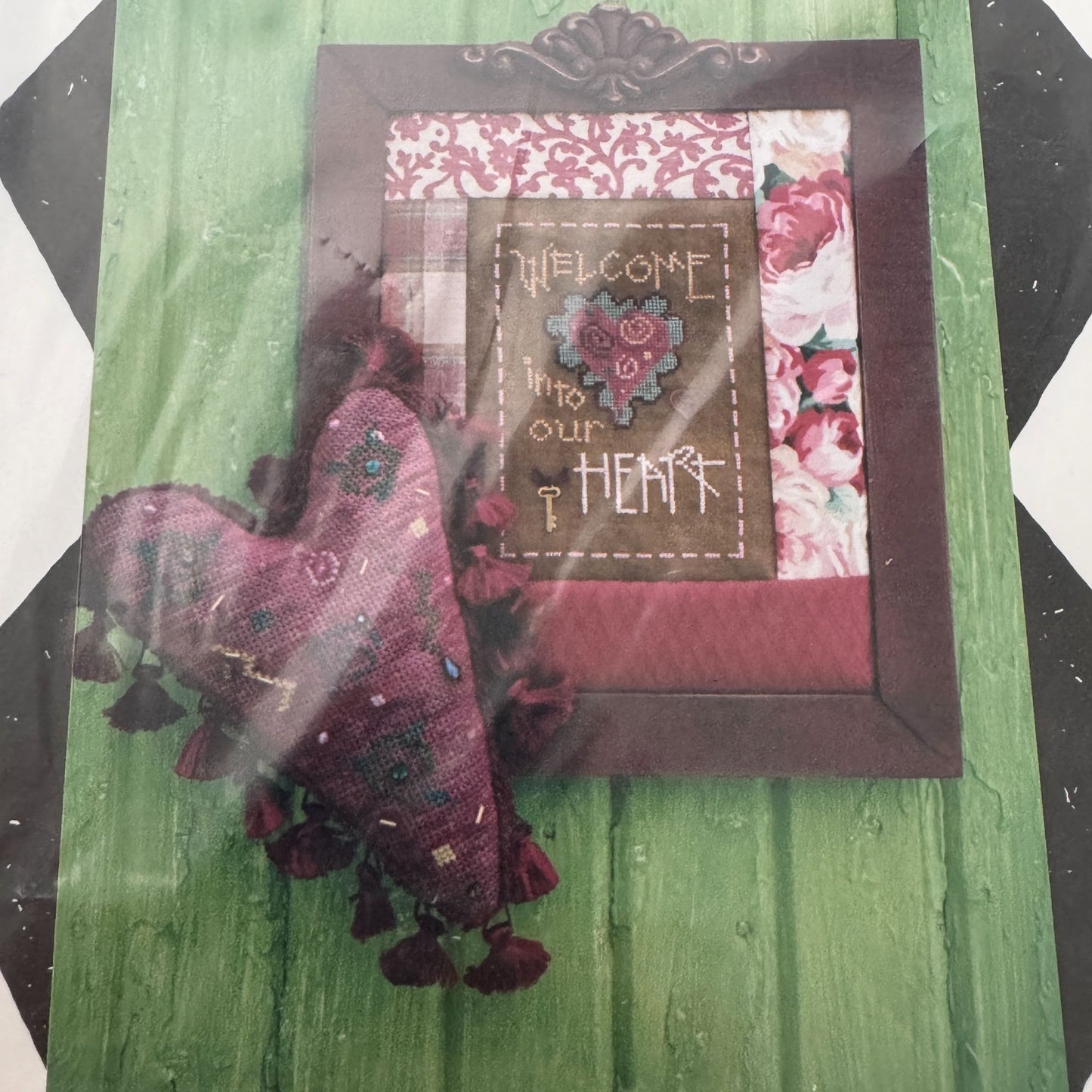 Trail Creek Farm Cross Stitch Pattern Welcome Into Our Heart Pillow Home Decor