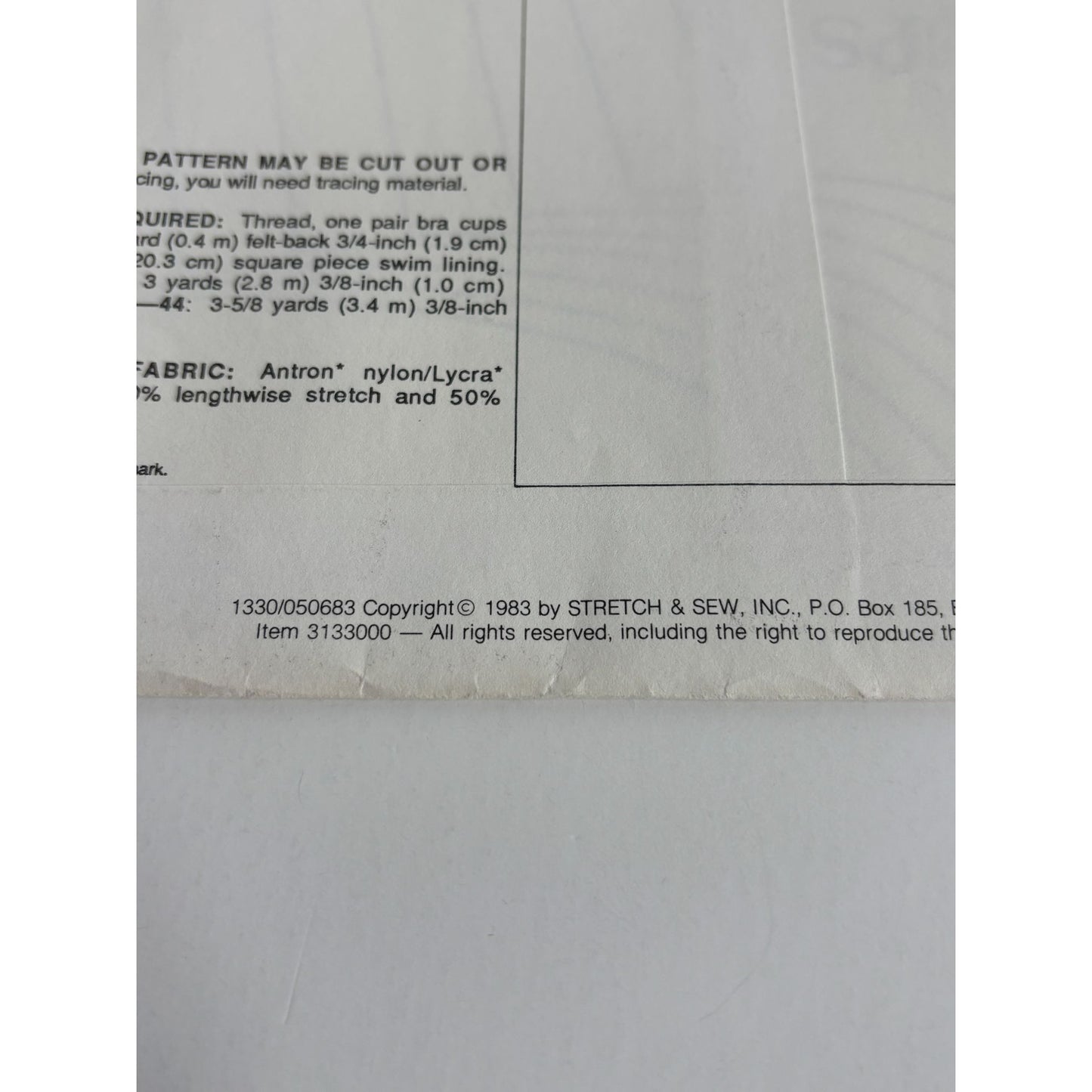 Stretch and Sew Sewing Pattern 1330 Skirted Swimsuit Bathing Suit Modest Uncut