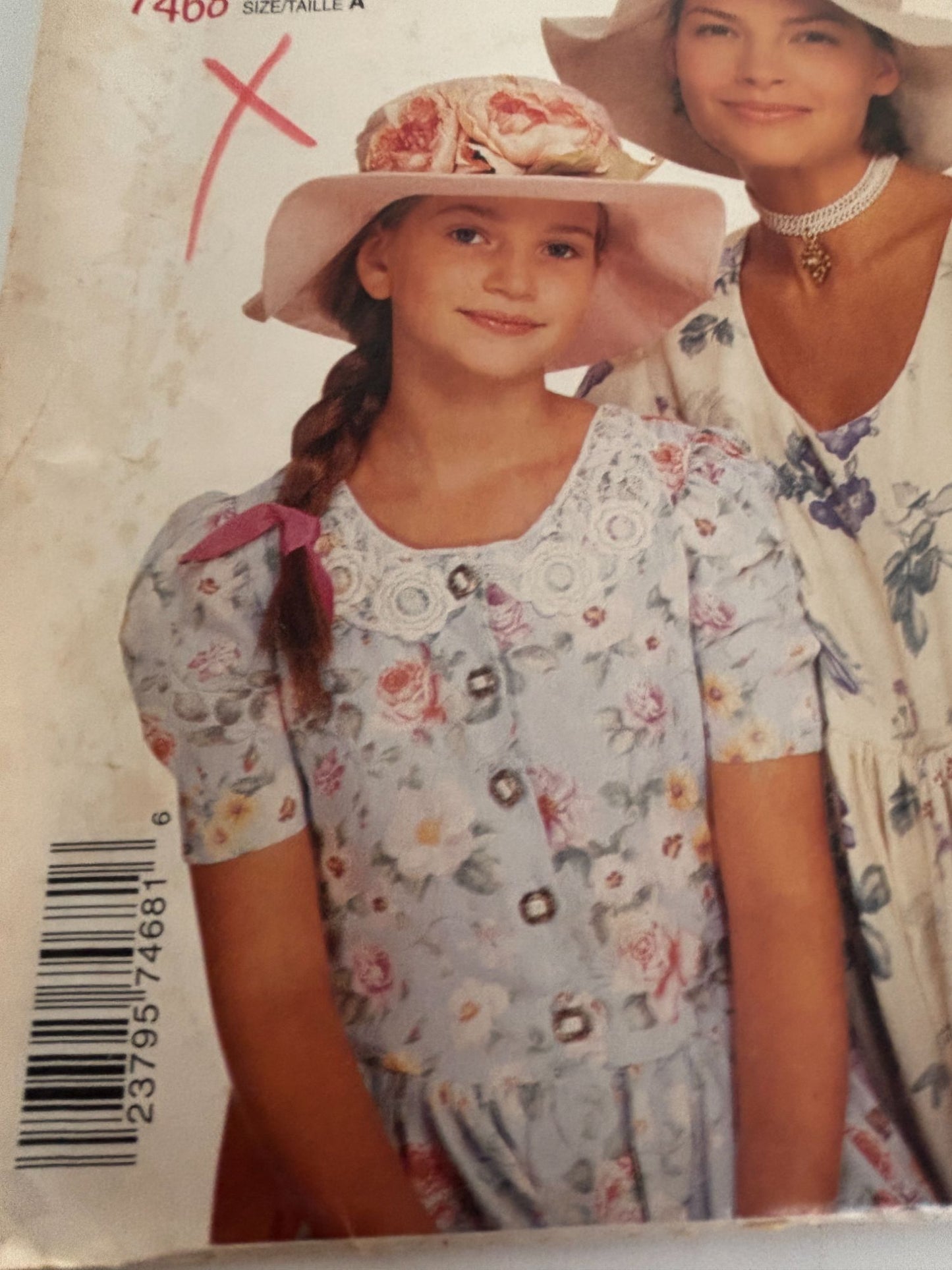 McCalls Sewing Pattern 7468 Hat Easter Spring Easy Misses and Girls Hat Uncut