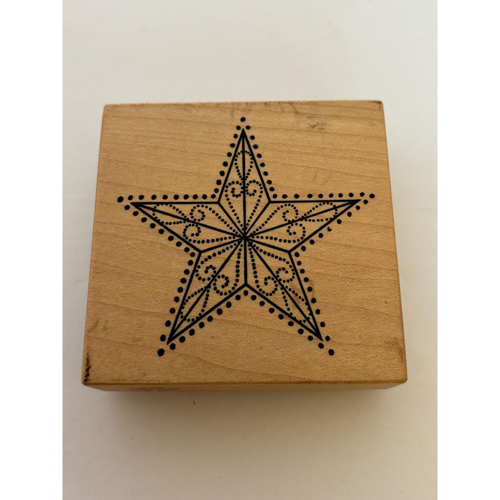 PSX Rubber Stamp Decorative Star Ornate Christmas Card Making Holidays G-181 BIG