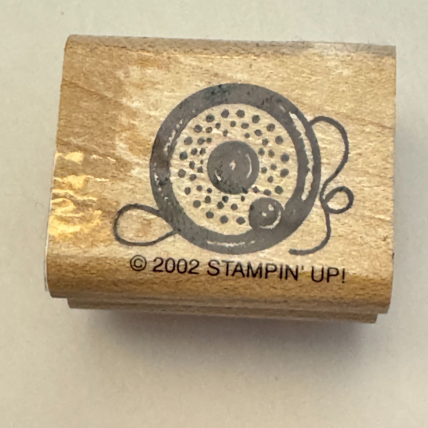 Stampin Up Rubber Stamp Sport Fly Fishing Reel Fathers Day Card Making Craft