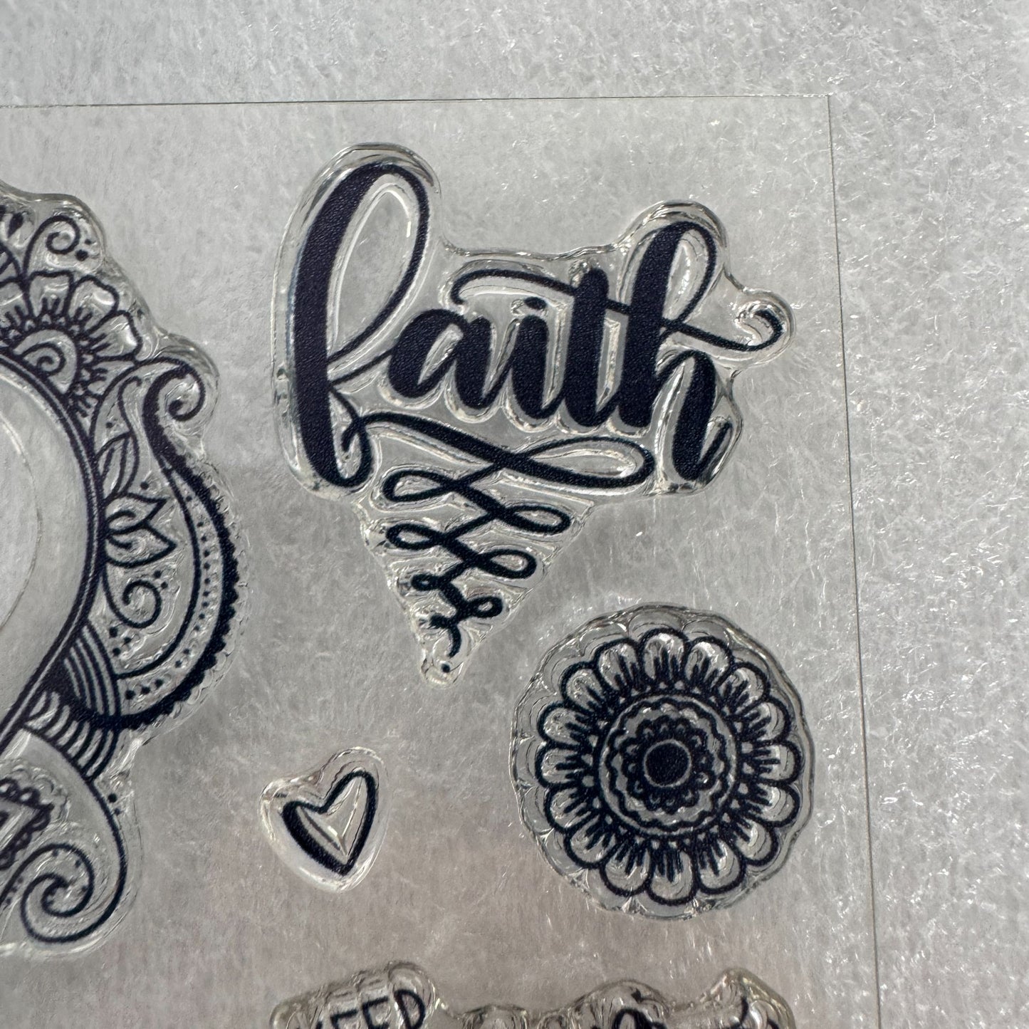CTMH My Acrylix Acrylic Stamp Set Keep Your Head Up Faith Hope Christian W1202