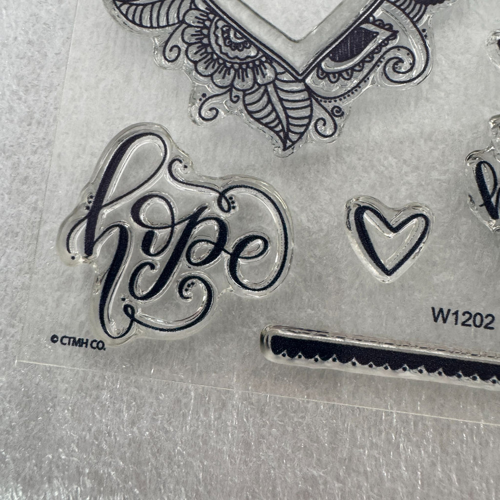 CTMH My Acrylix Acrylic Stamp Set Keep Your Head Up Faith Hope Christian W1202