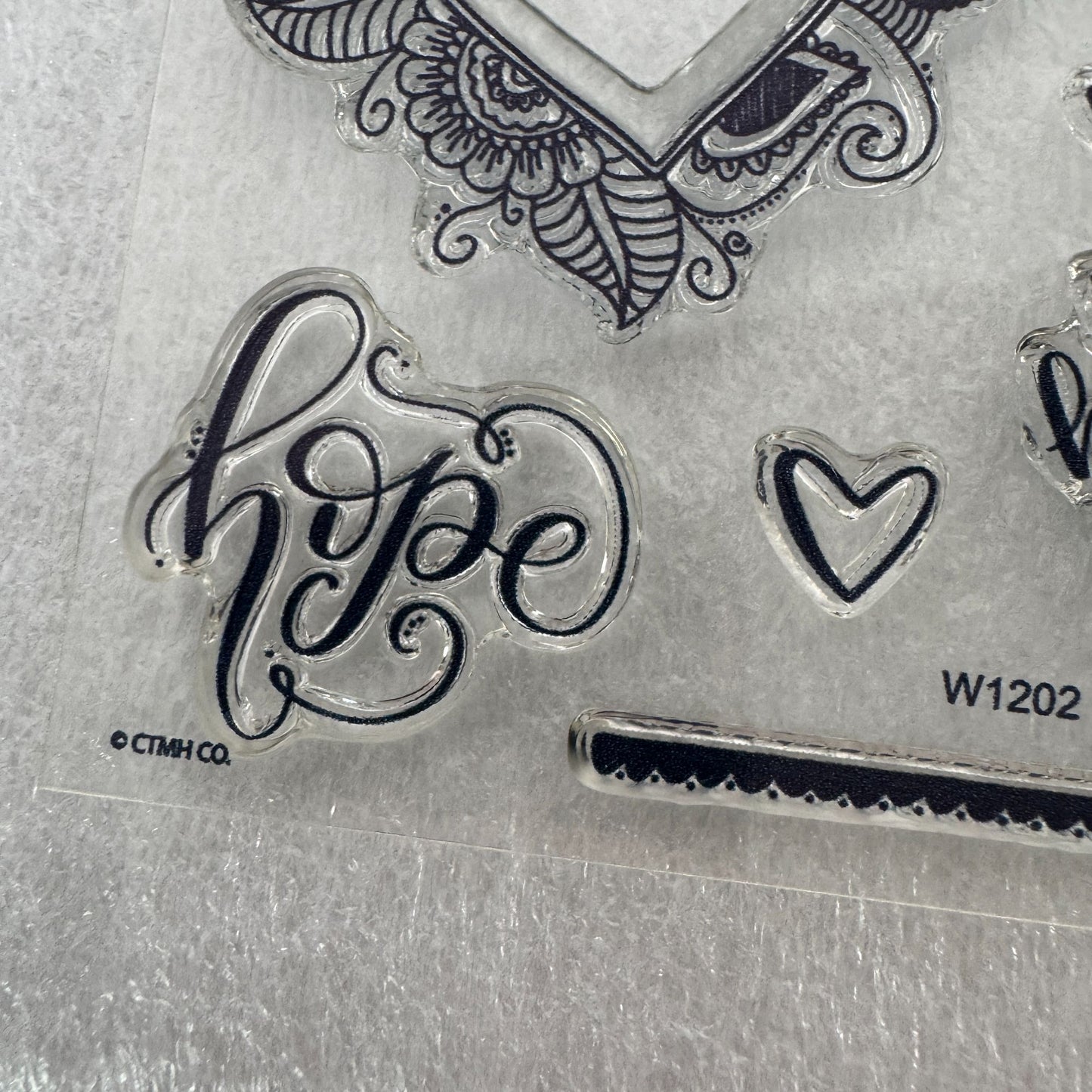 CTMH My Acrylix Acrylic Stamp Set Keep Your Head Up Faith Hope Christian W1202