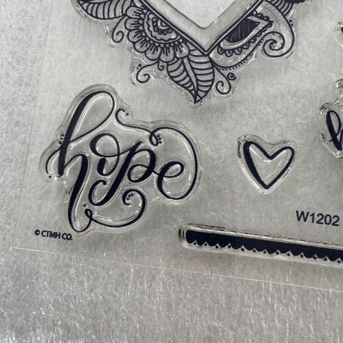 CTMH My Acrylix Acrylic Stamp Set Keep Your Head Up Faith Hope Christian W1202