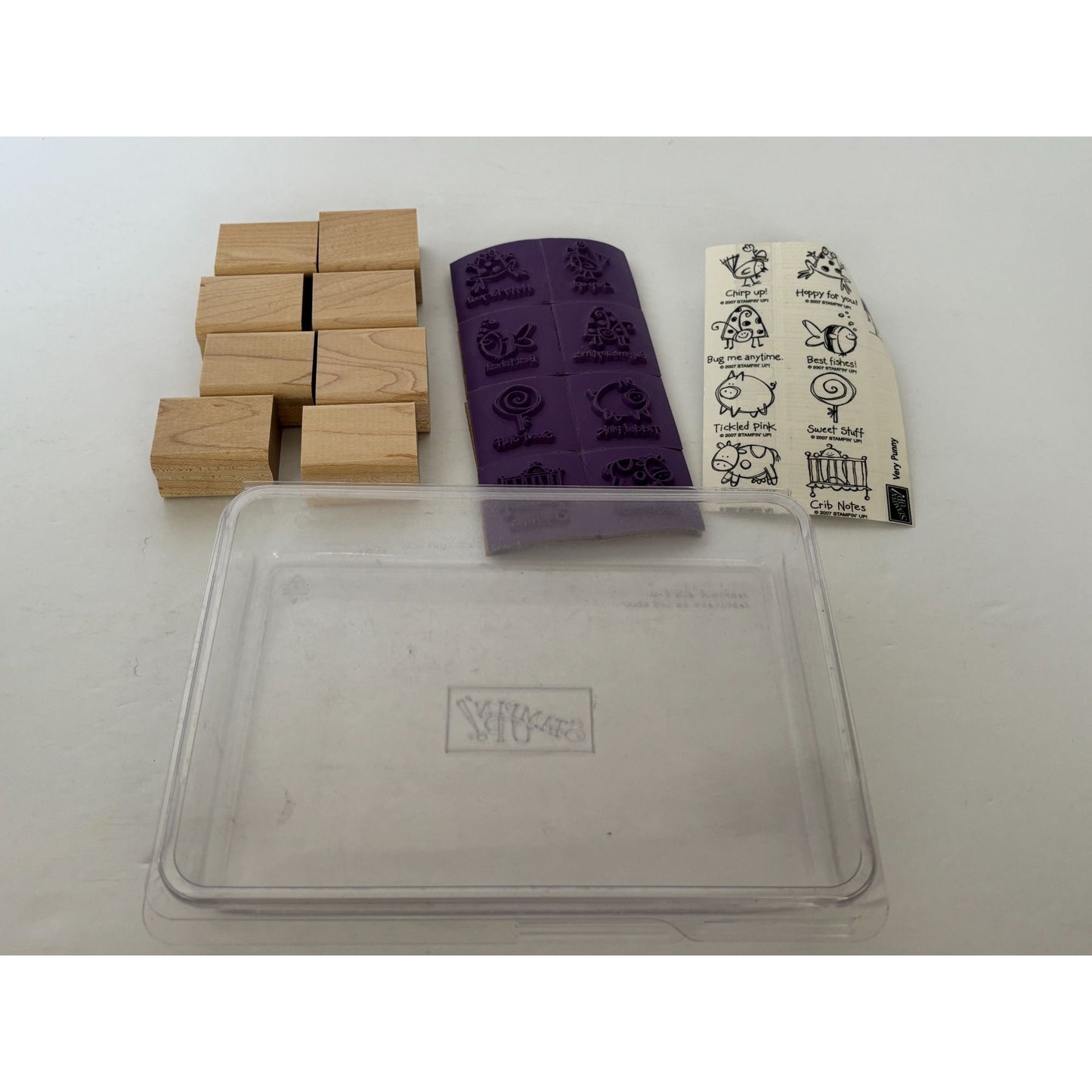 Stampin Up Rubber Stamp Set Very Punny Funny Puns Animal Best Fishes Wishes Word