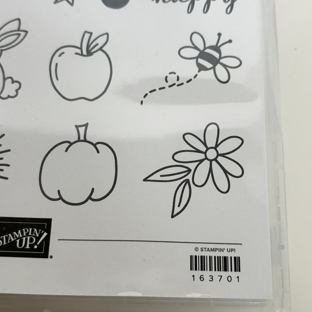 Stampin Up Choose Happy Photopolymer Stamp Set Birthday Holidays Seasons Animals Sentiments Card Making