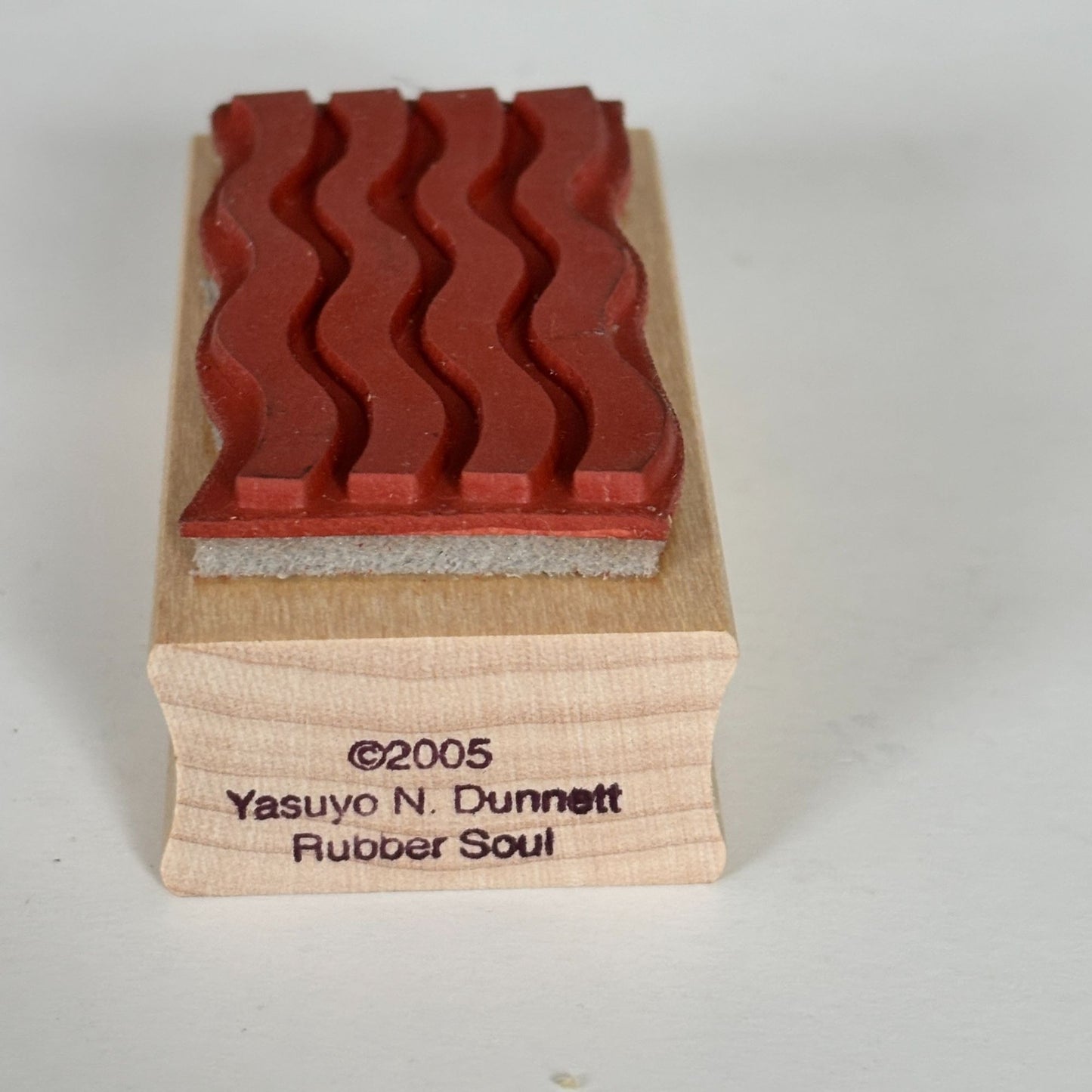 Rubber Soul Rubber Stamp Waves Wavy Lines Background Card Making Wood Mounted Craft Abstract