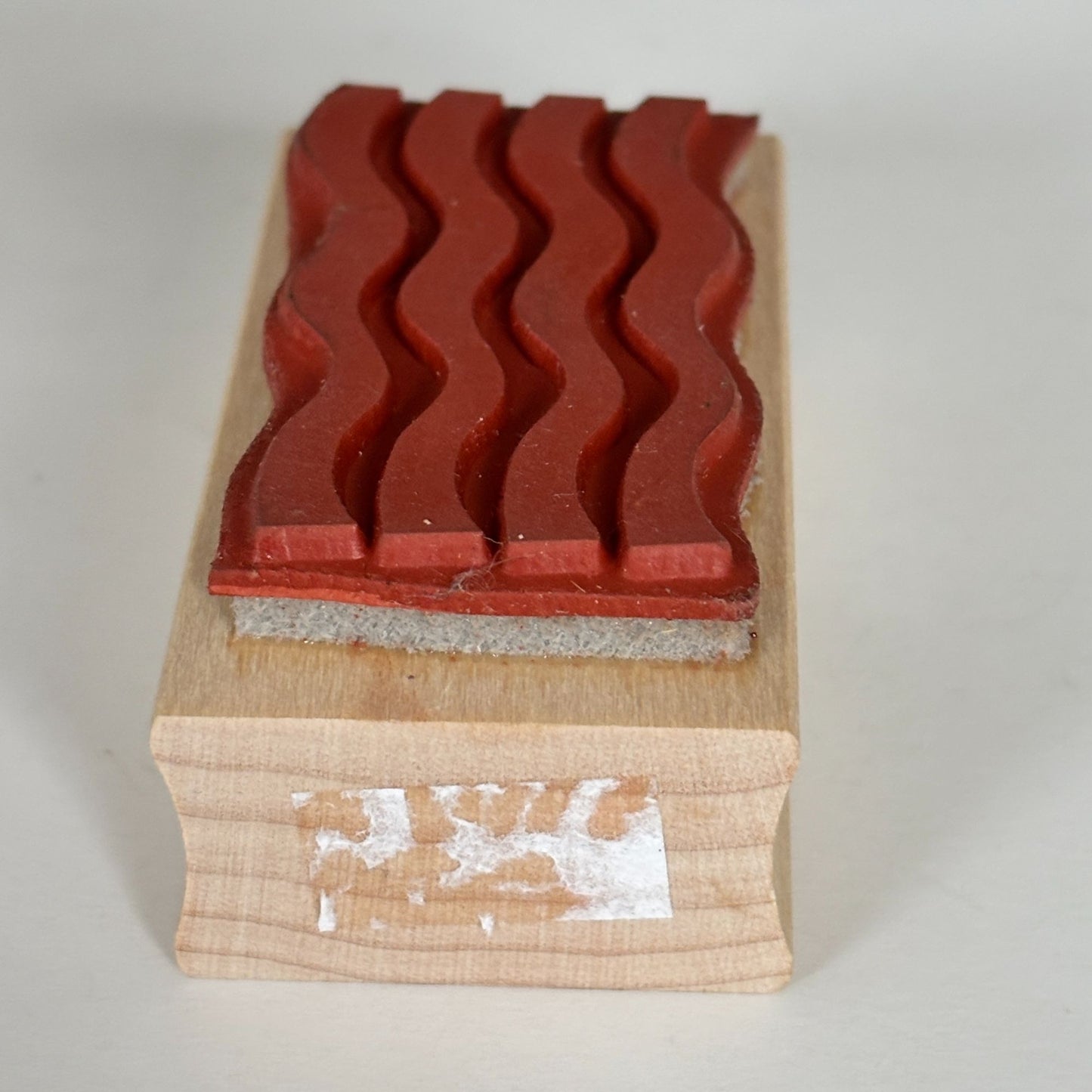 Rubber Soul Rubber Stamp Waves Wavy Lines Background Card Making Wood Mounted Craft Abstract