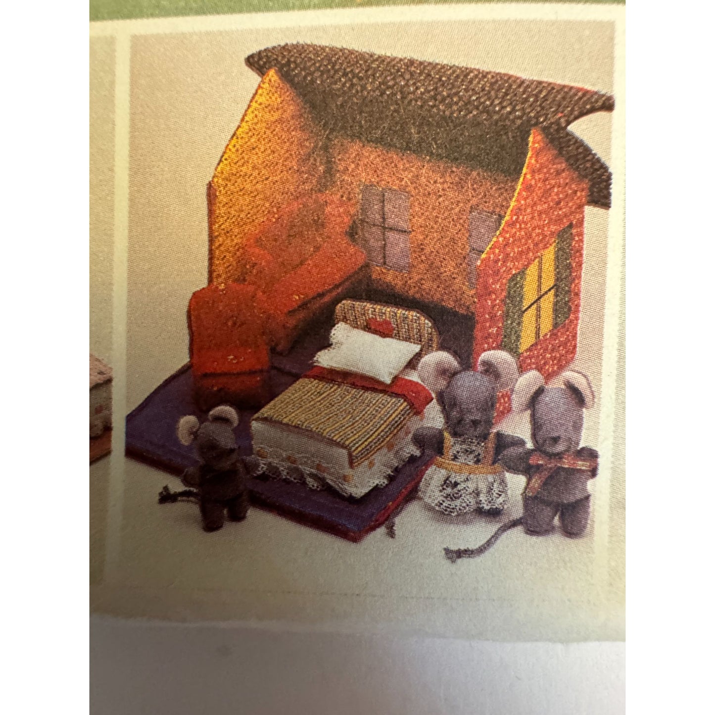 McCalls Sewing Pattern 8346 Miniature House Furniture Bear Mouse Rabbit Dollhouse Soft Toy Set