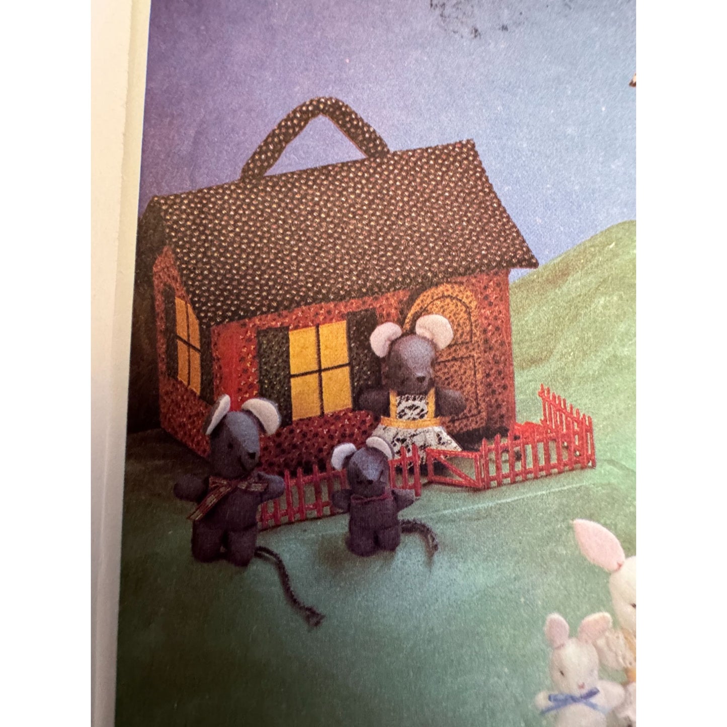 McCalls Sewing Pattern 8346 Miniature House Furniture Bear Mouse Rabbit Dollhouse Soft Toy Set