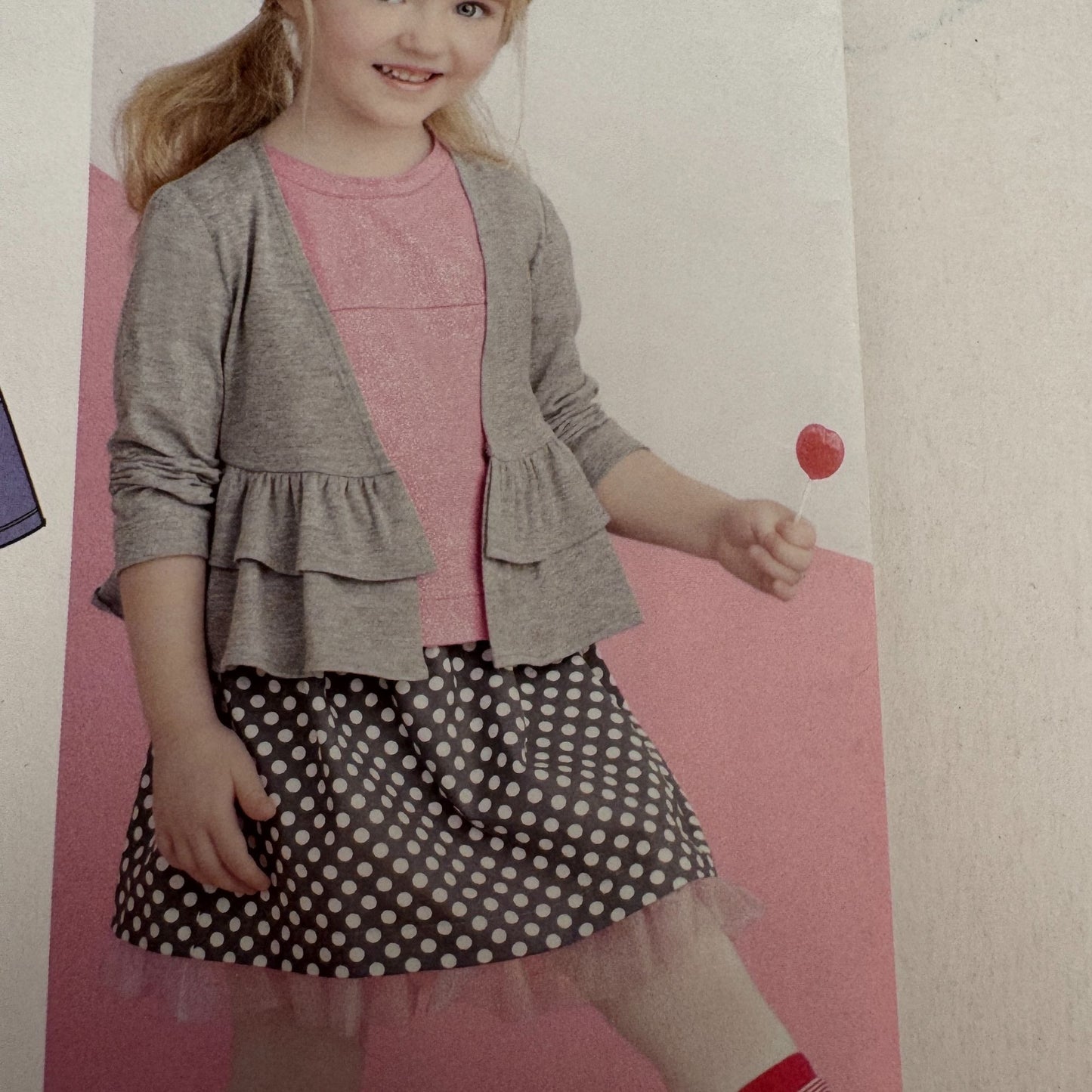 Simplicity Sewing Pattern 1332 Girls Cardigan Top Skirt Leggings 3-8 Uncut Modern Kids Wardrobe