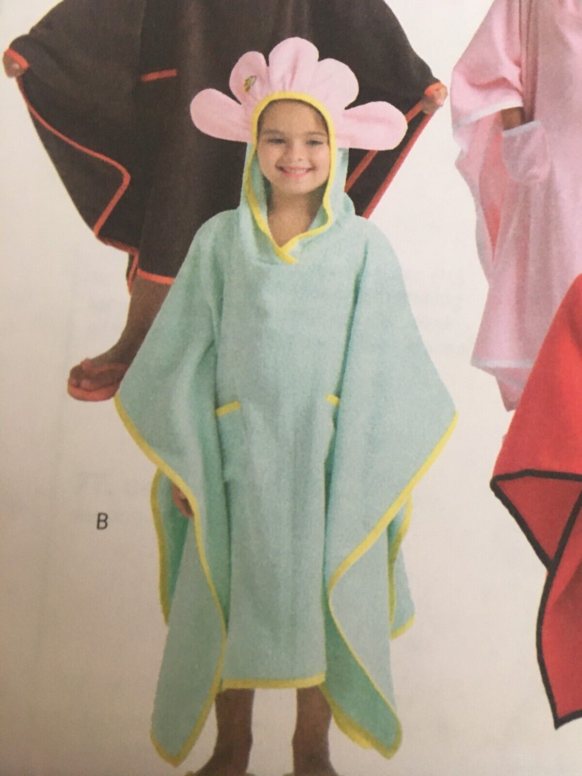 Butterick Sewing Pattern B4381 Childrens Swim Cover-Up Hooded Towels Fireman Dog