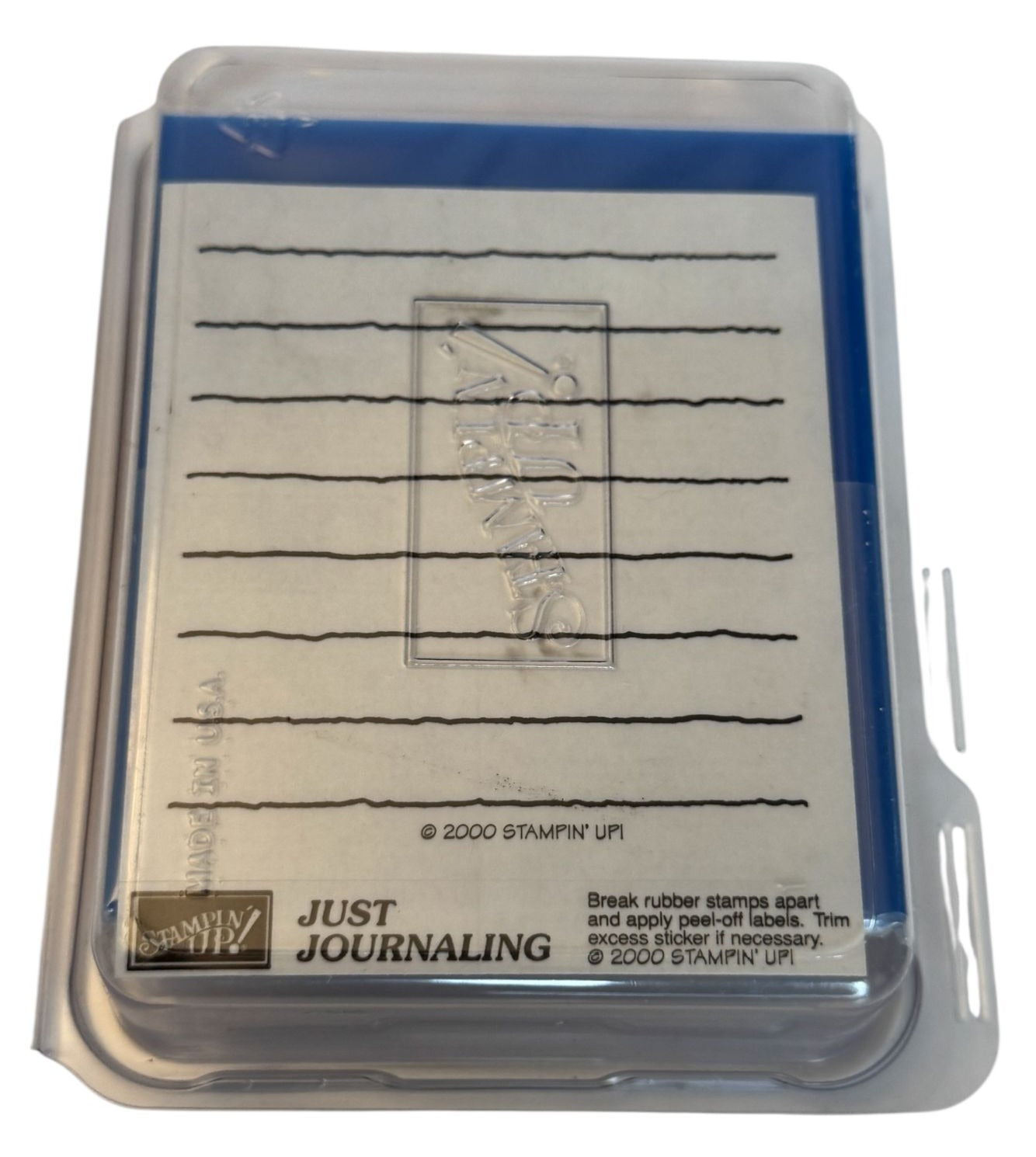 Stampin Up Rubber Stamp and Templates Stencils Just Journaling Lines Shape Heart