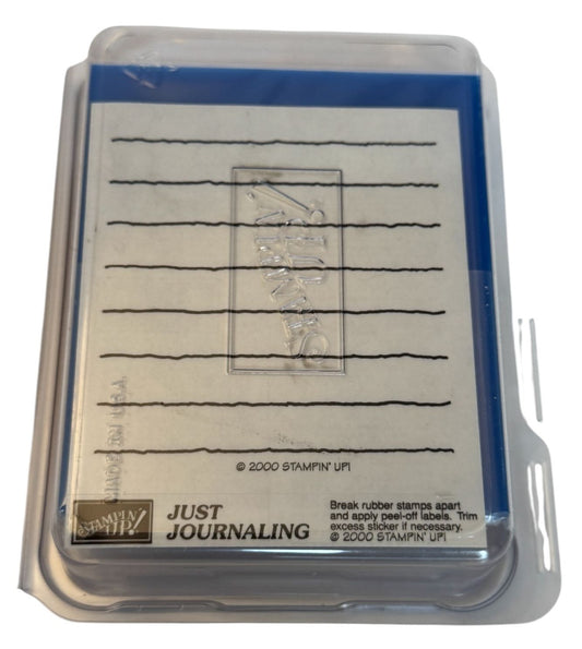 Stampin Up Rubber Stamp and Templates Stencils Just Journaling Lines Shape Heart