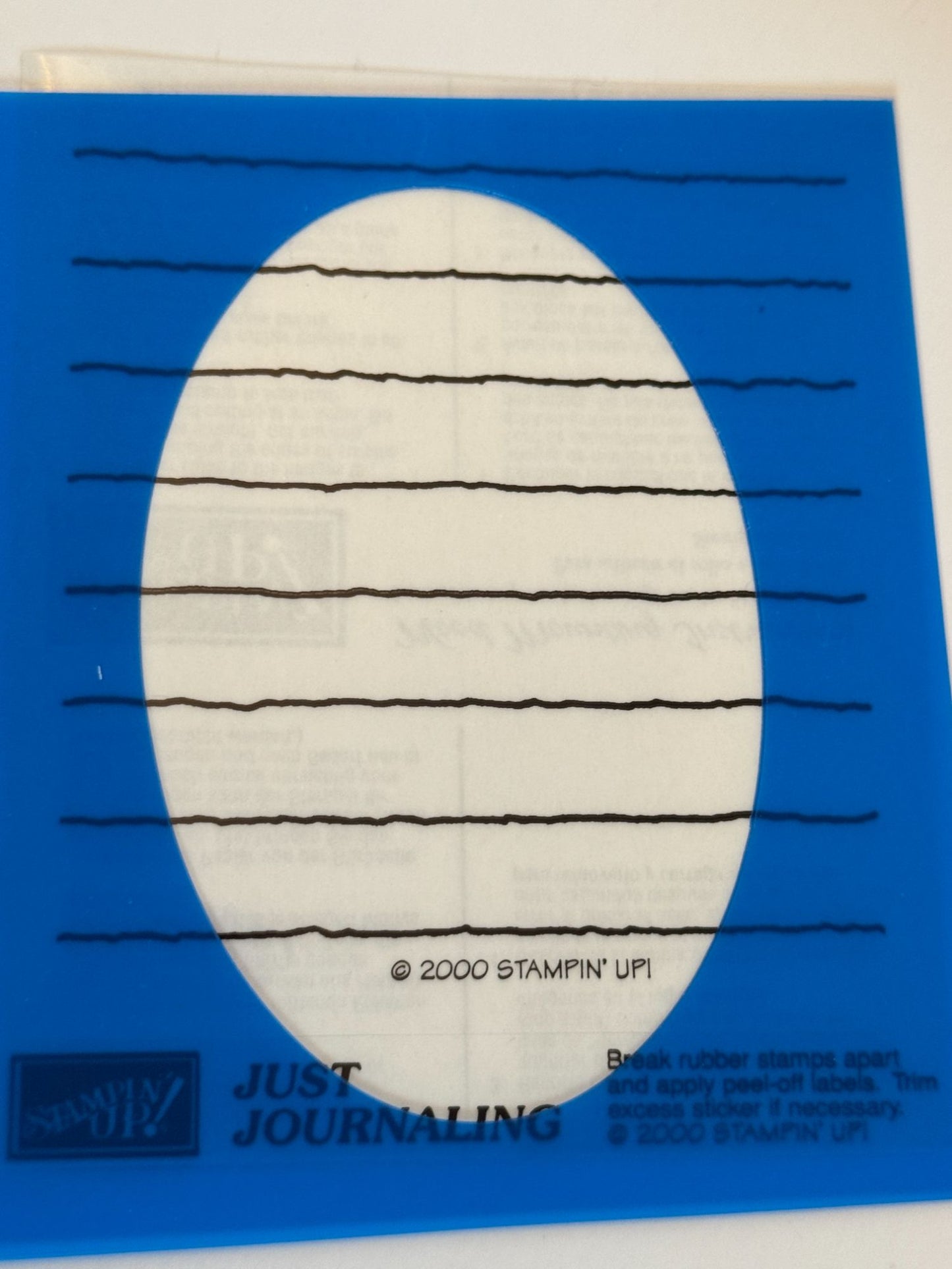 Stampin Up Rubber Stamp and Templates Stencils Just Journaling Lines Shape Heart