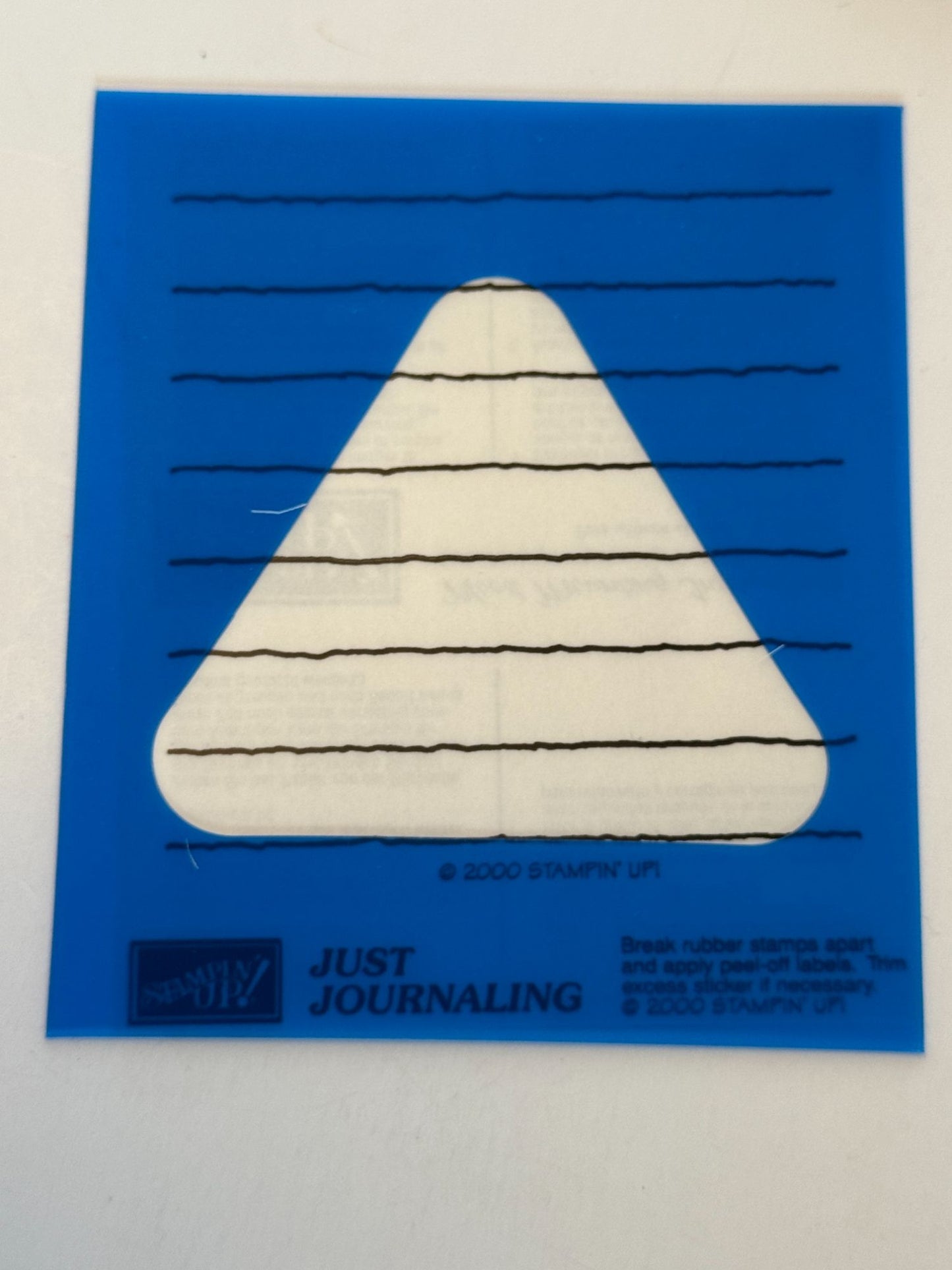 Stampin Up Rubber Stamp and Templates Stencils Just Journaling Lines Shape Heart