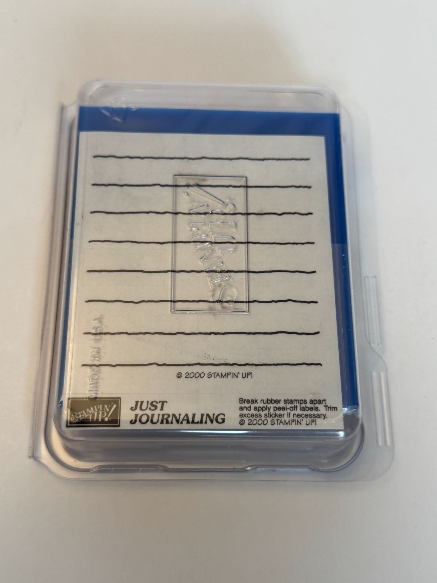 Stampin Up Rubber Stamp and Templates Stencils Just Journaling Lines Shape Heart